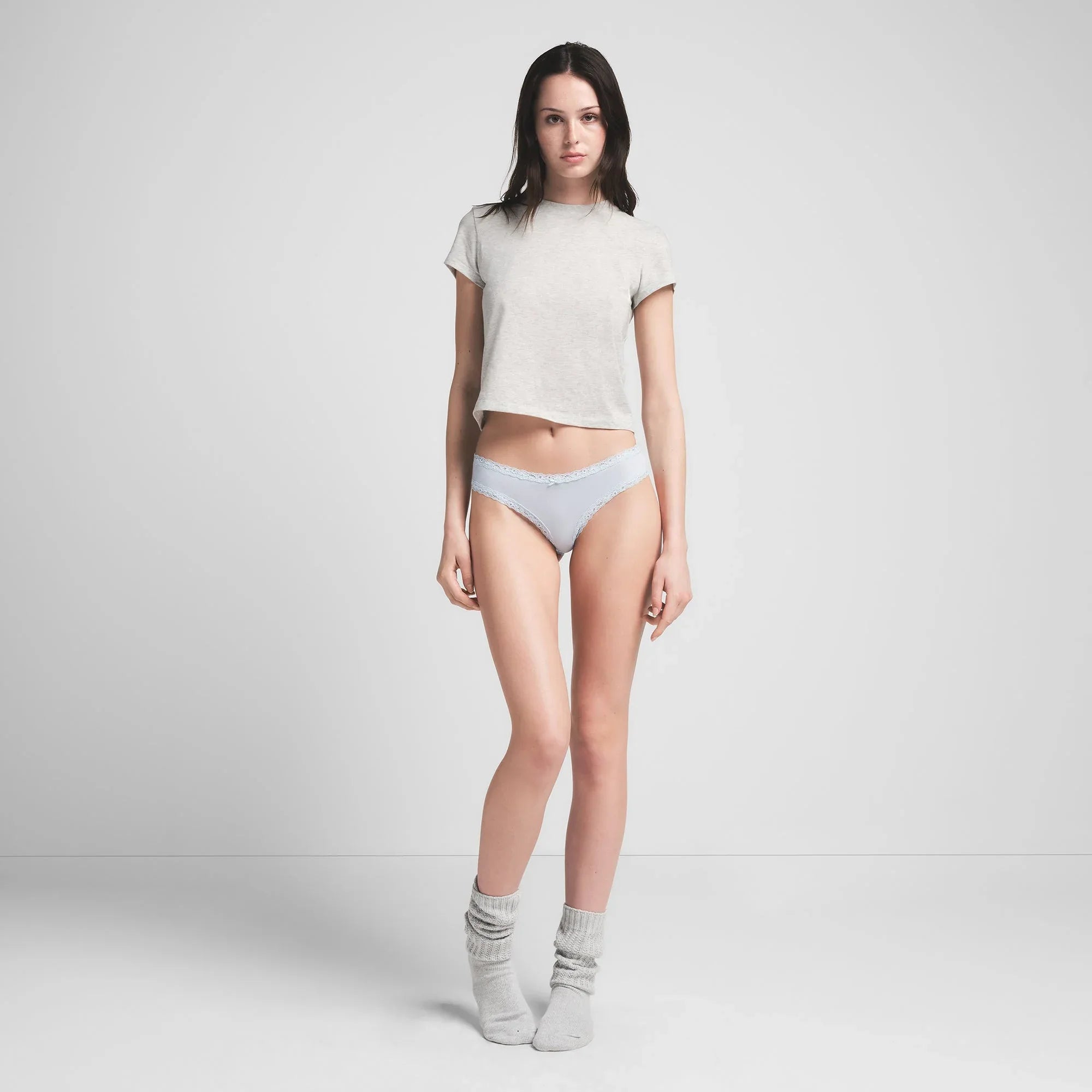 SKIMS LIGHTWEIGHT COTTON LACE BRIEF | ZEN BLUE - KÜLOT - My Suti