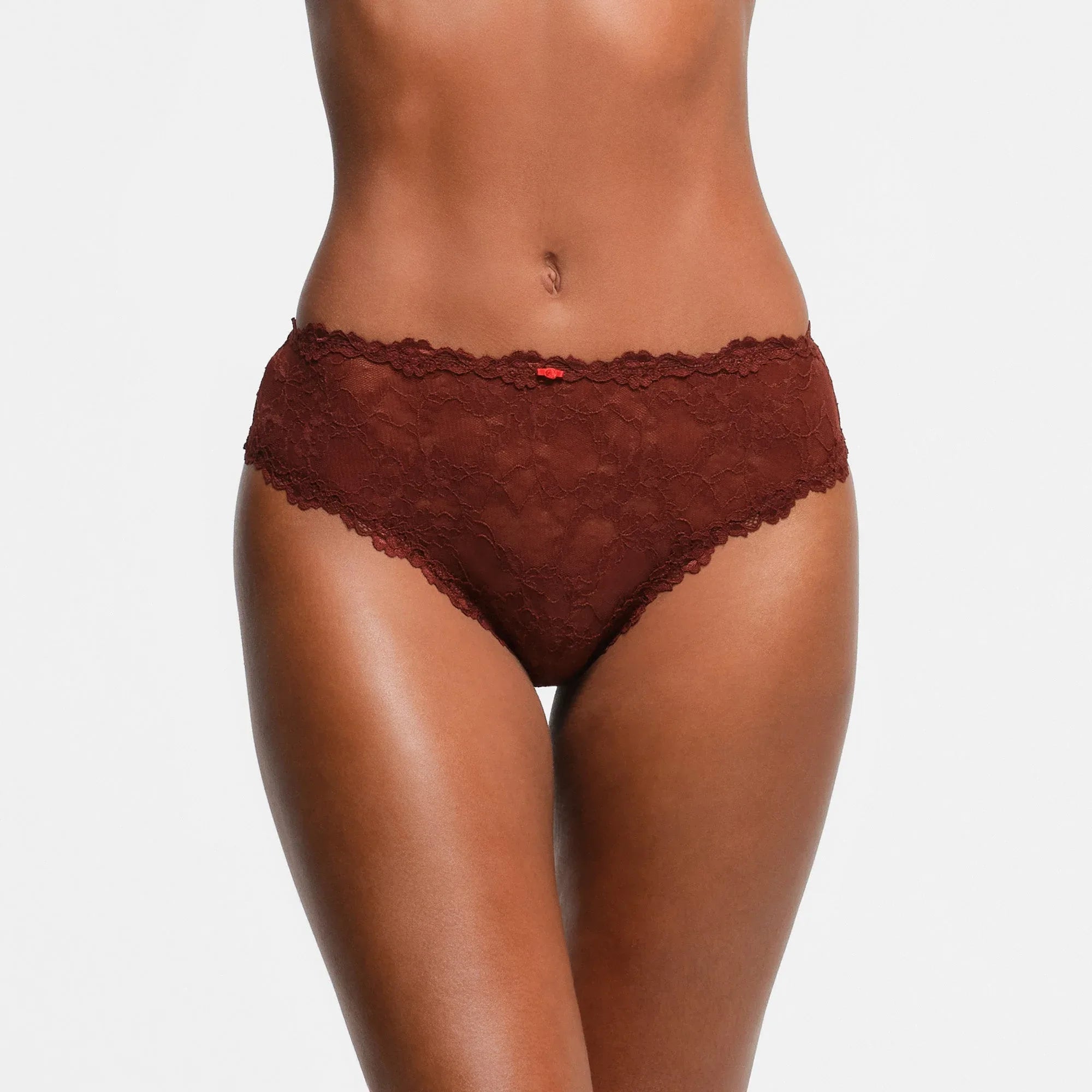 SKIMS STRETCH LACE BRIEF | OXBLOOD - KÜLOT - My Suti