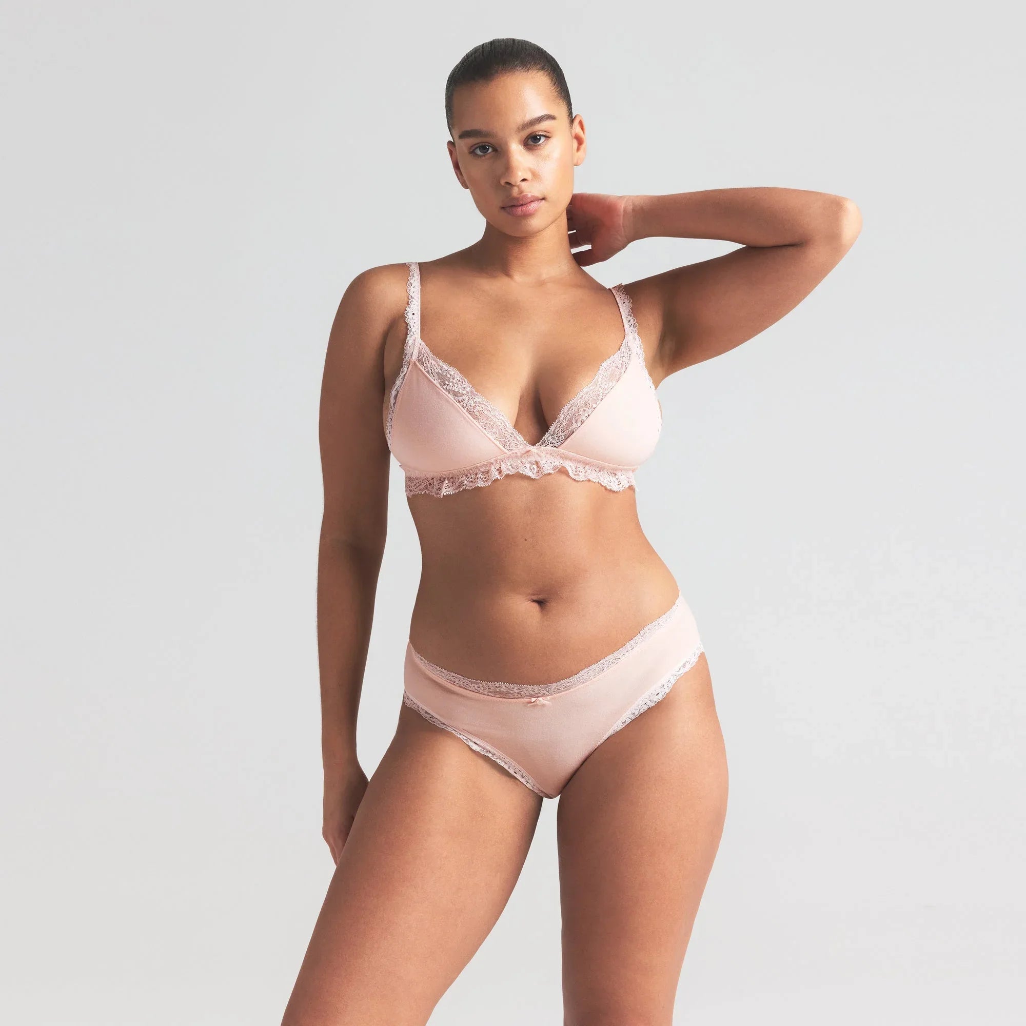 SKIMS COTTON JERSEY LACE BRIEF | PRIMROSE - KÜLOT - My Suti