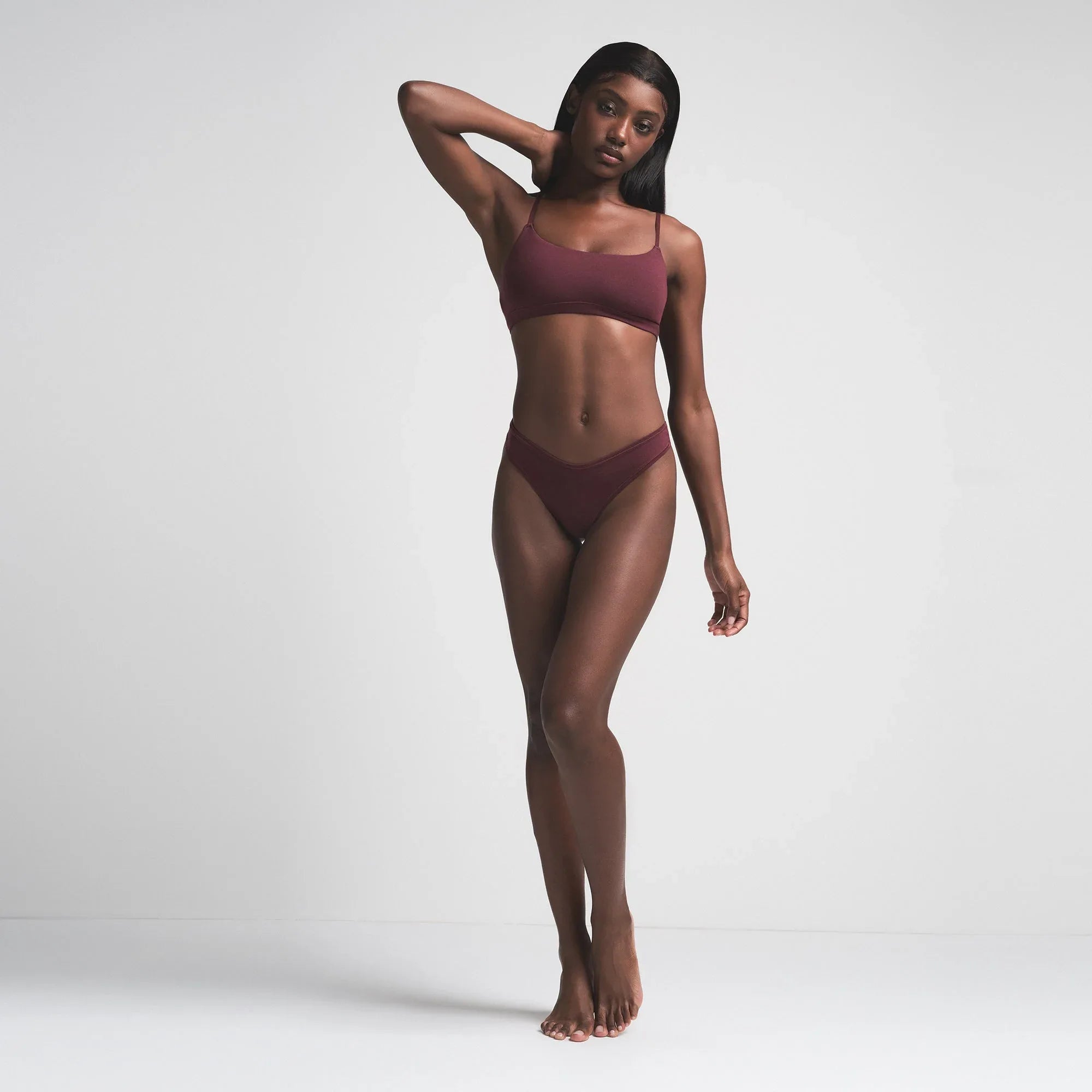 SKIMS COTTON JERSEY SCOOP BRALETTE 2-PACK | CRANBERRY AND WINE - SÜTYEN - My Suti