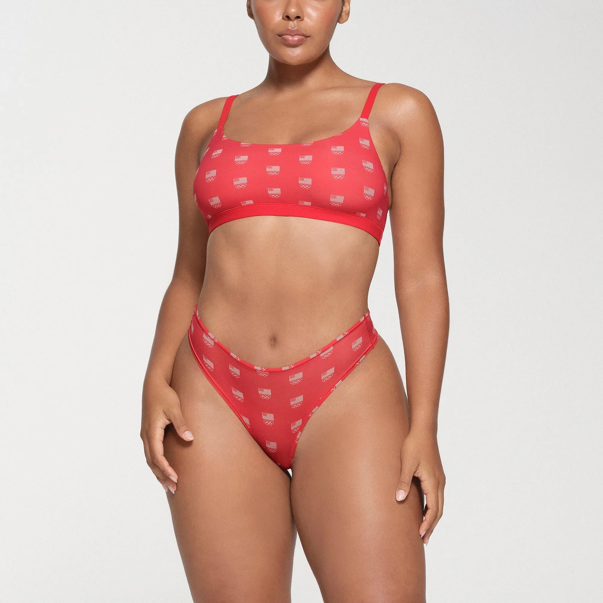 SKIMS FOR TEAM USA FITS EVERYBODY OLYMPIC SCOOP BRALETTE | RED - SÜTYEN - My Suti