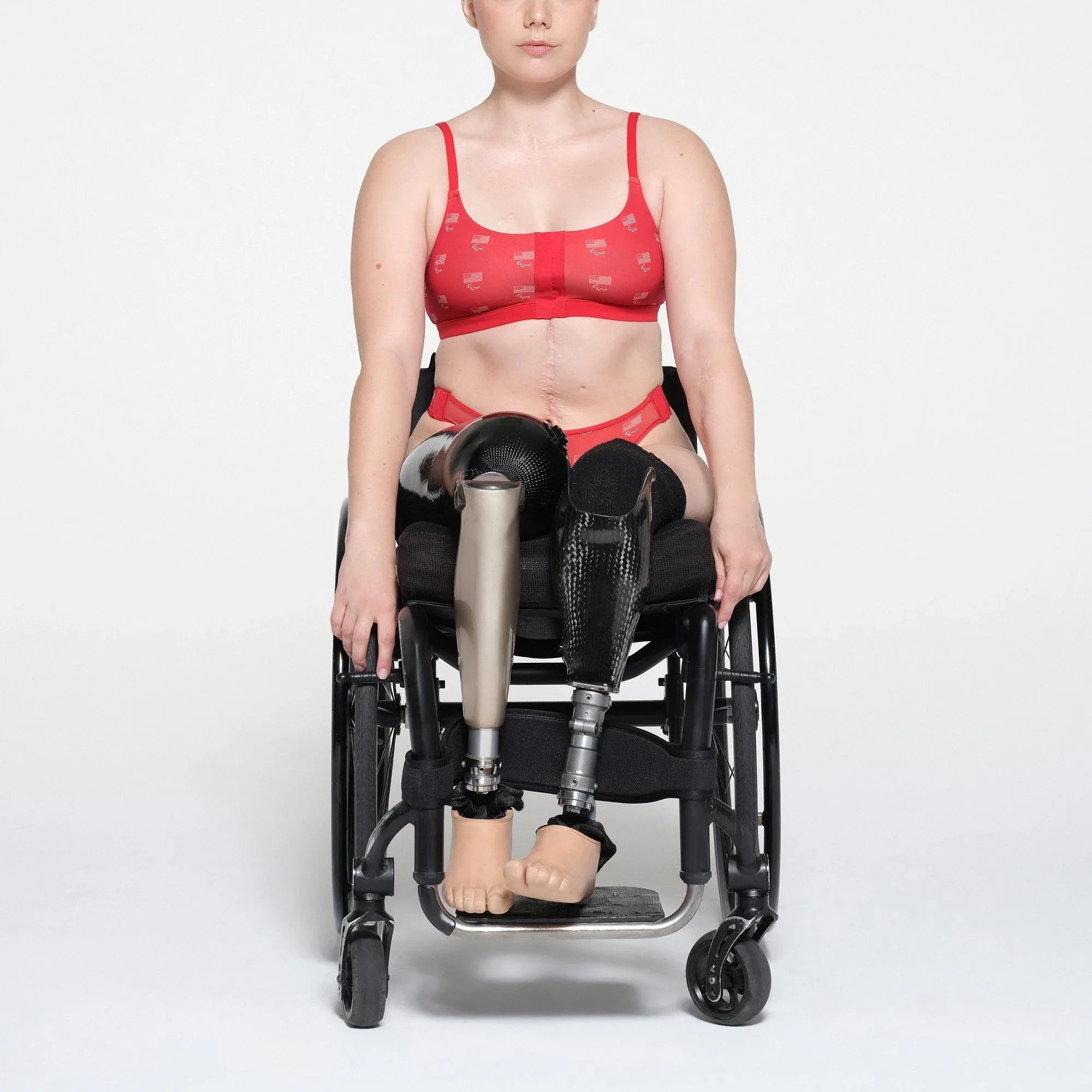 SKIMS FOR TEAM USA FITS EVERYBODY ADAPTIVE PARALYMPIC SCOOP BRALETTE | RED - SÜTYEN - My Suti