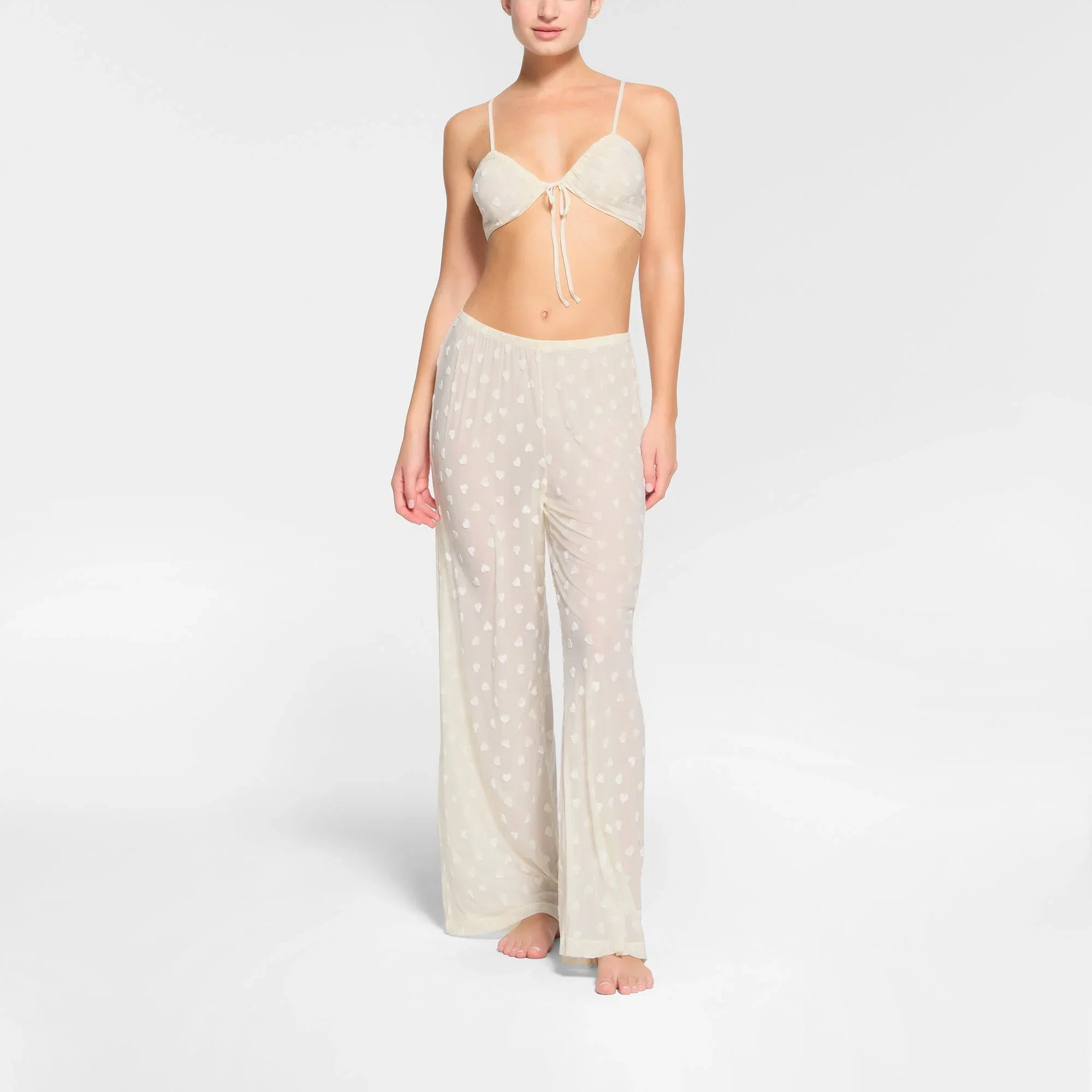 SKIMS SHEER VELVET TIE FRONT BRALETTE | MARBLE - SÜTYEN - My Suti