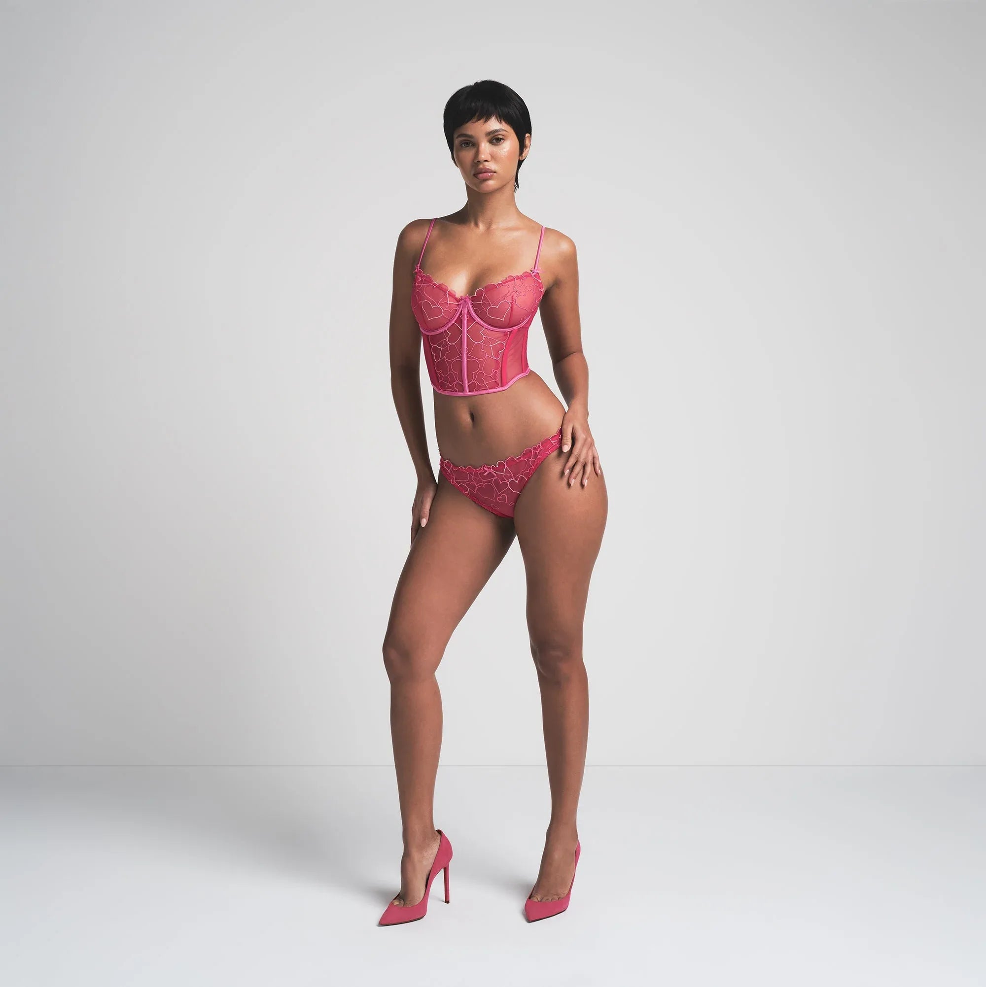 SKIMS EMBROIDERED TULLE CROPPED CORSET | PUNCH - KORSİT - My Suti