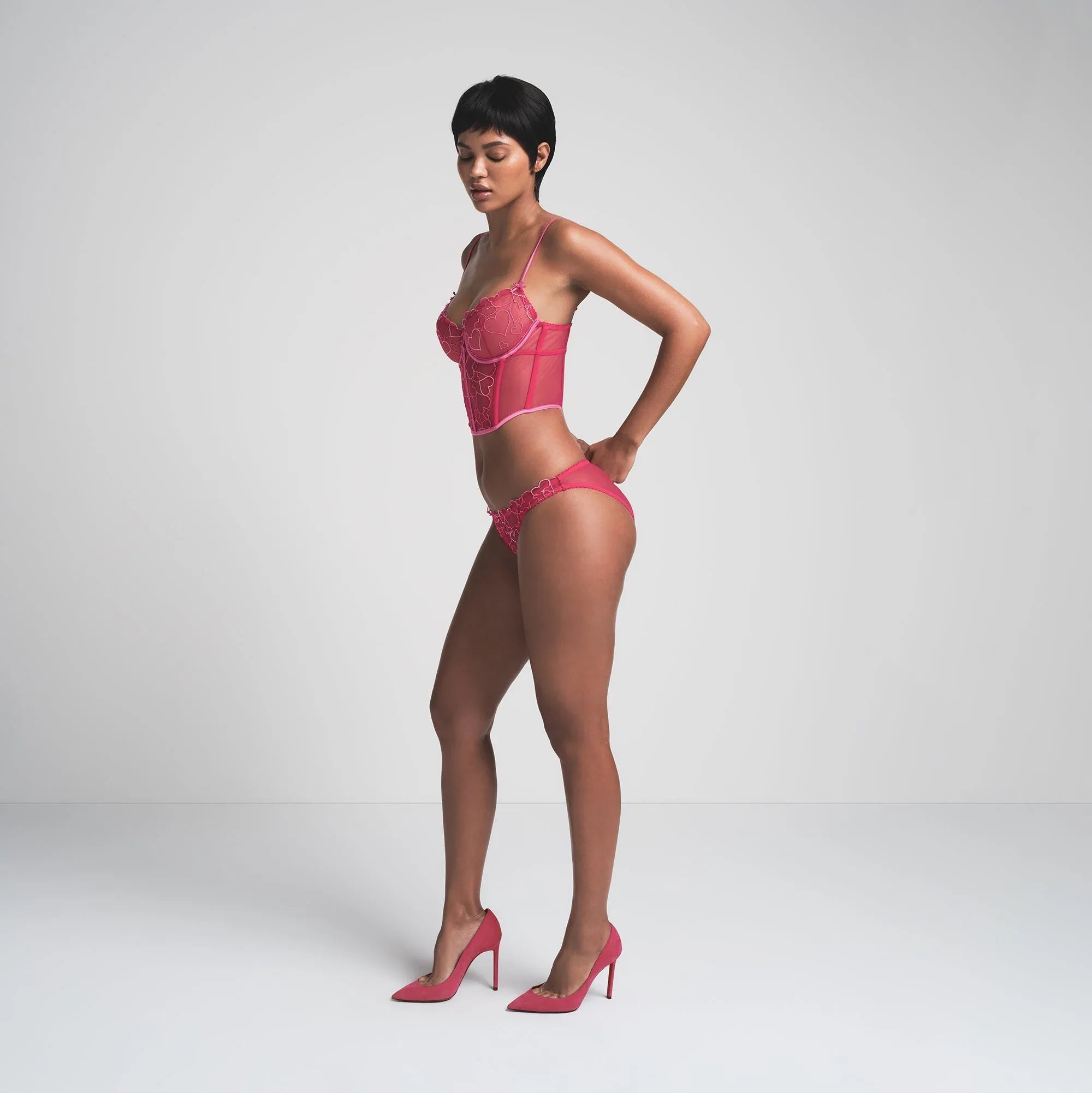 SKIMS EMBROIDERED TULLE CROPPED CORSET | PUNCH - KORSİT - My Suti