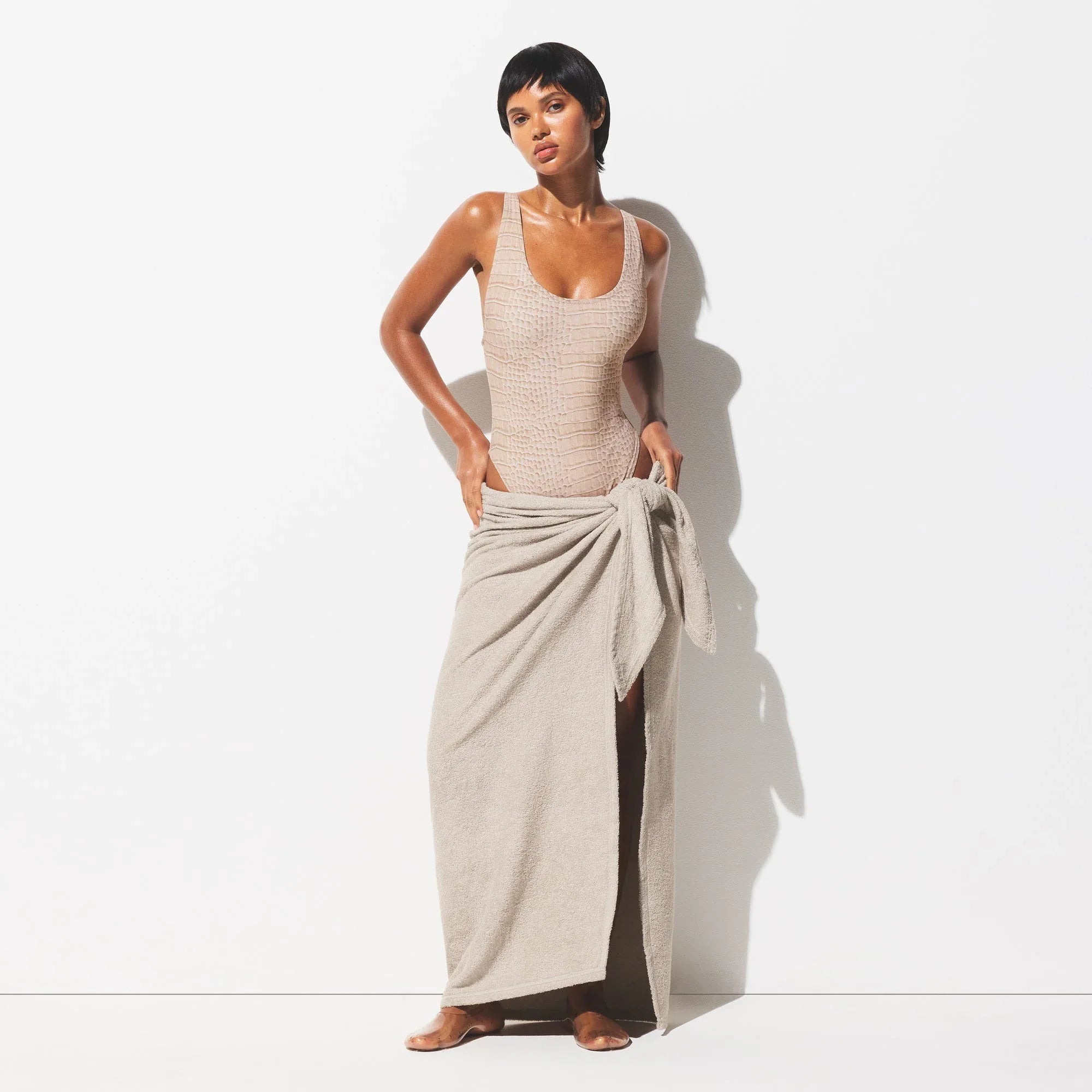 SKIMS TERRY COVER-UPS SARONG | STONE - PAREO - My Suti