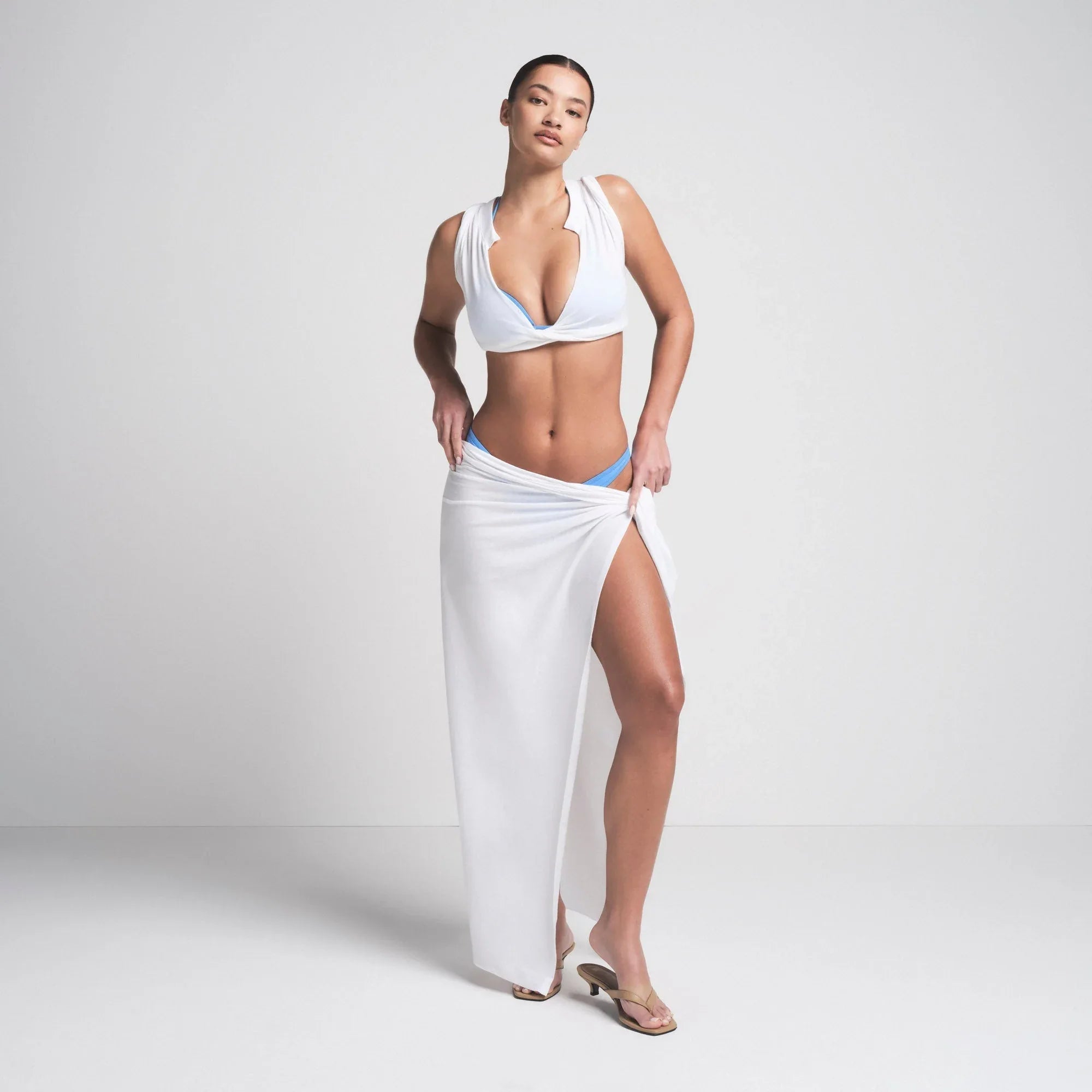 SKIMS COTTON COVER-UPS TIE SARONG | SNOW - SARONG - My Suti