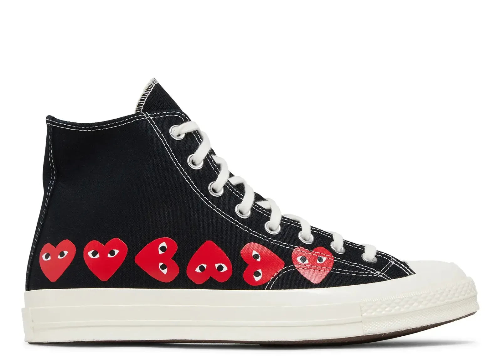 Converse Chuck Taylor All Star 70 Hi Comme Des Garcons PLAY Multi-Heart Black - My Suti