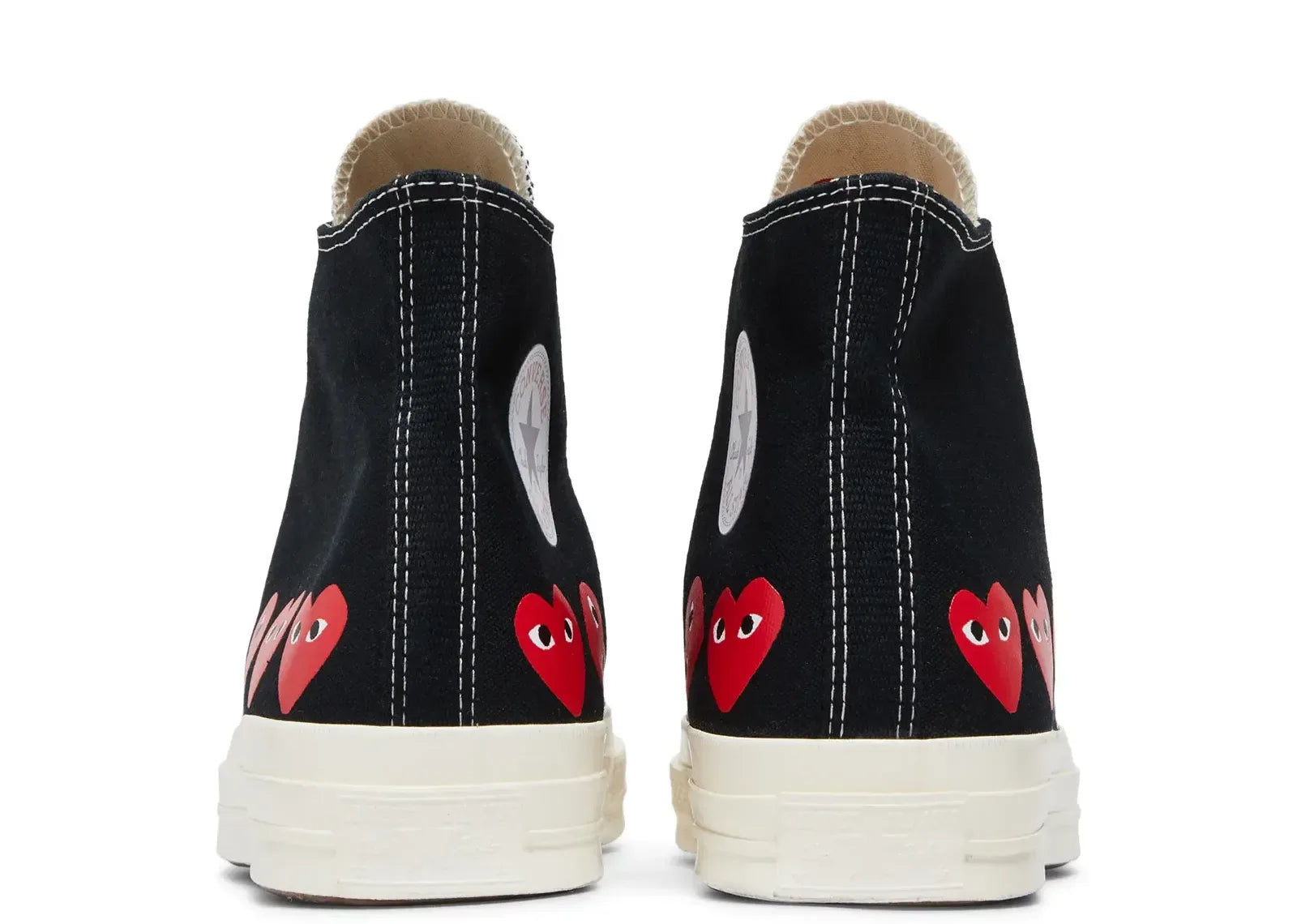 Converse Chuck Taylor All Star 70 Hi Comme Des Garcons PLAY Multi-Heart Black - My Suti
