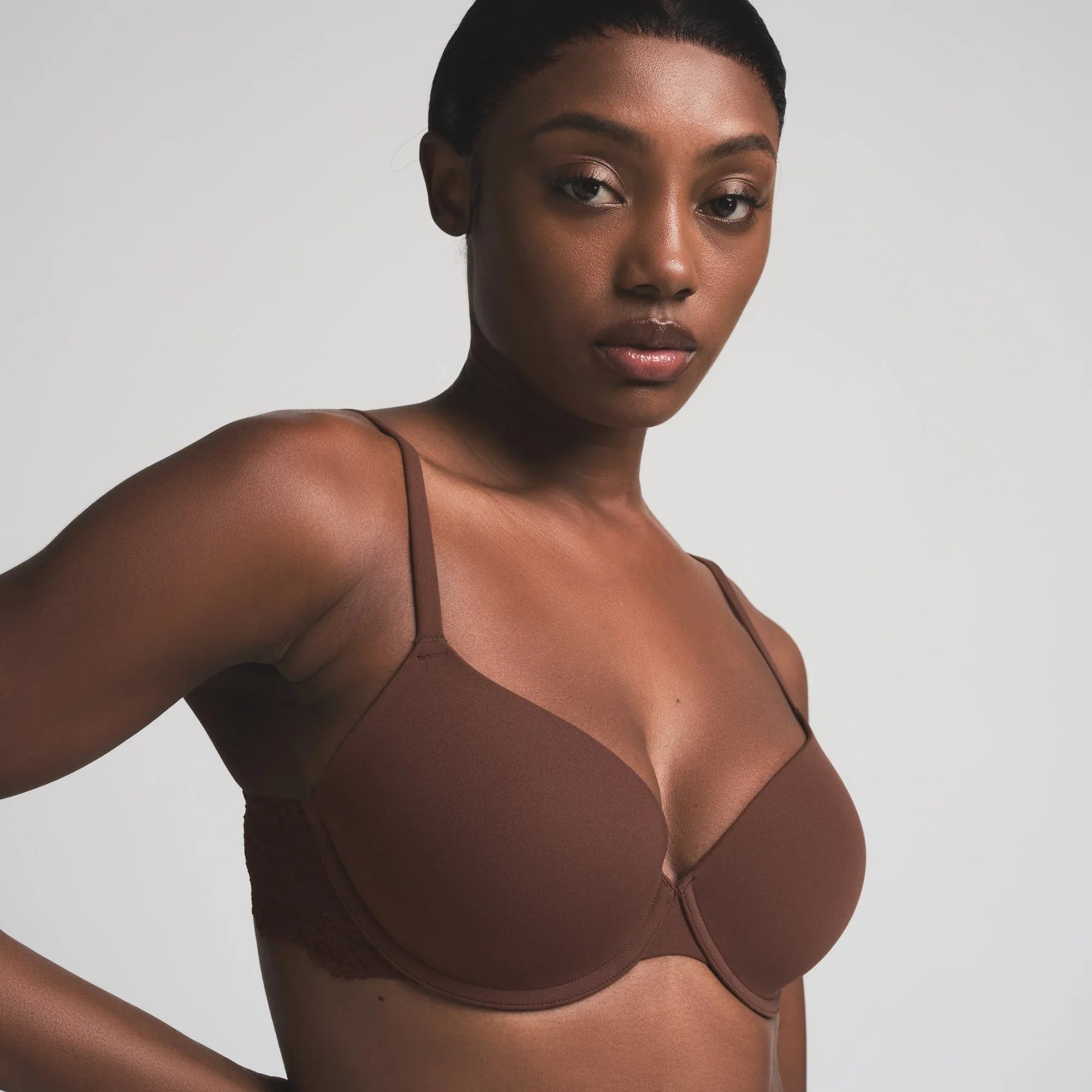 SKIMS FITS EVERYBODY LACE WING T-SHIRT BRA | COCOA - SÜTYEN - My Suti