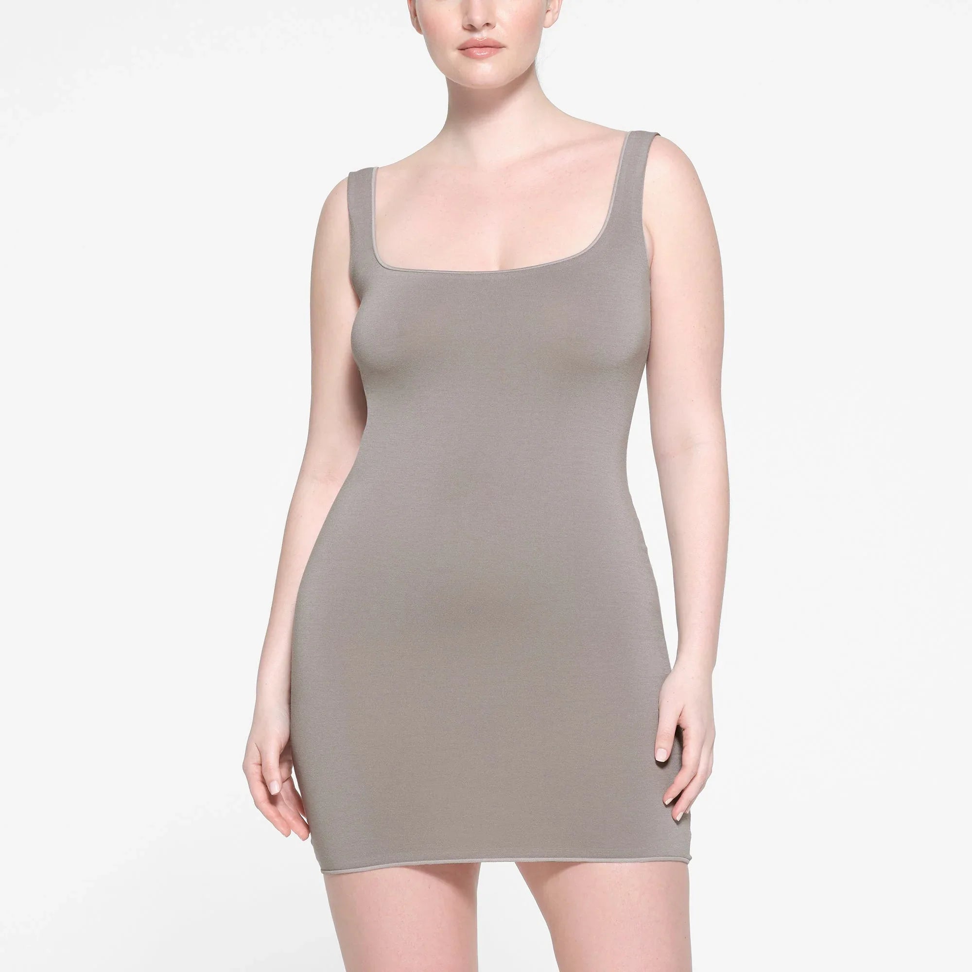 SKIMS SEAMLESS MODAL TANK MINI DRESS | SMOKE - ELBİSE - My Suti