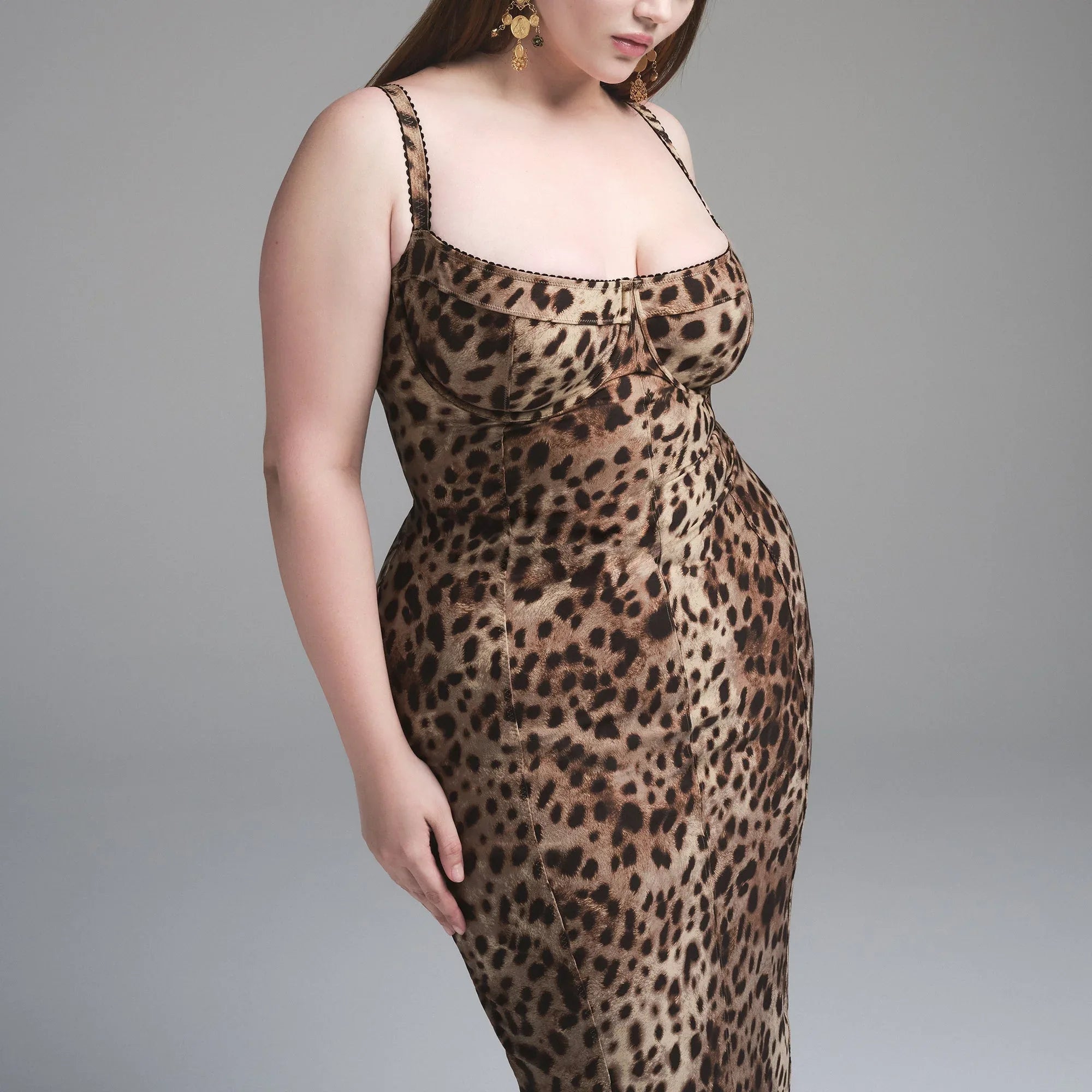 SKIMS DOLCE&GABBANA X SKIMS BODY DRESS | LEOPARD - ELBİSE - My Suti