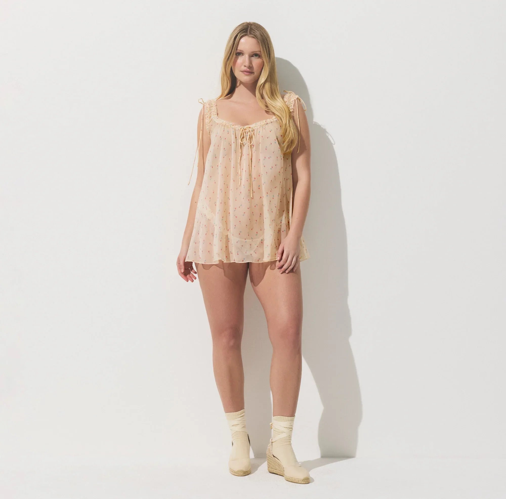 SKIMS ROMANCE MINI DRESS | BUTTER VINTAGE ROSE PRINT - ELBİSE - My Suti