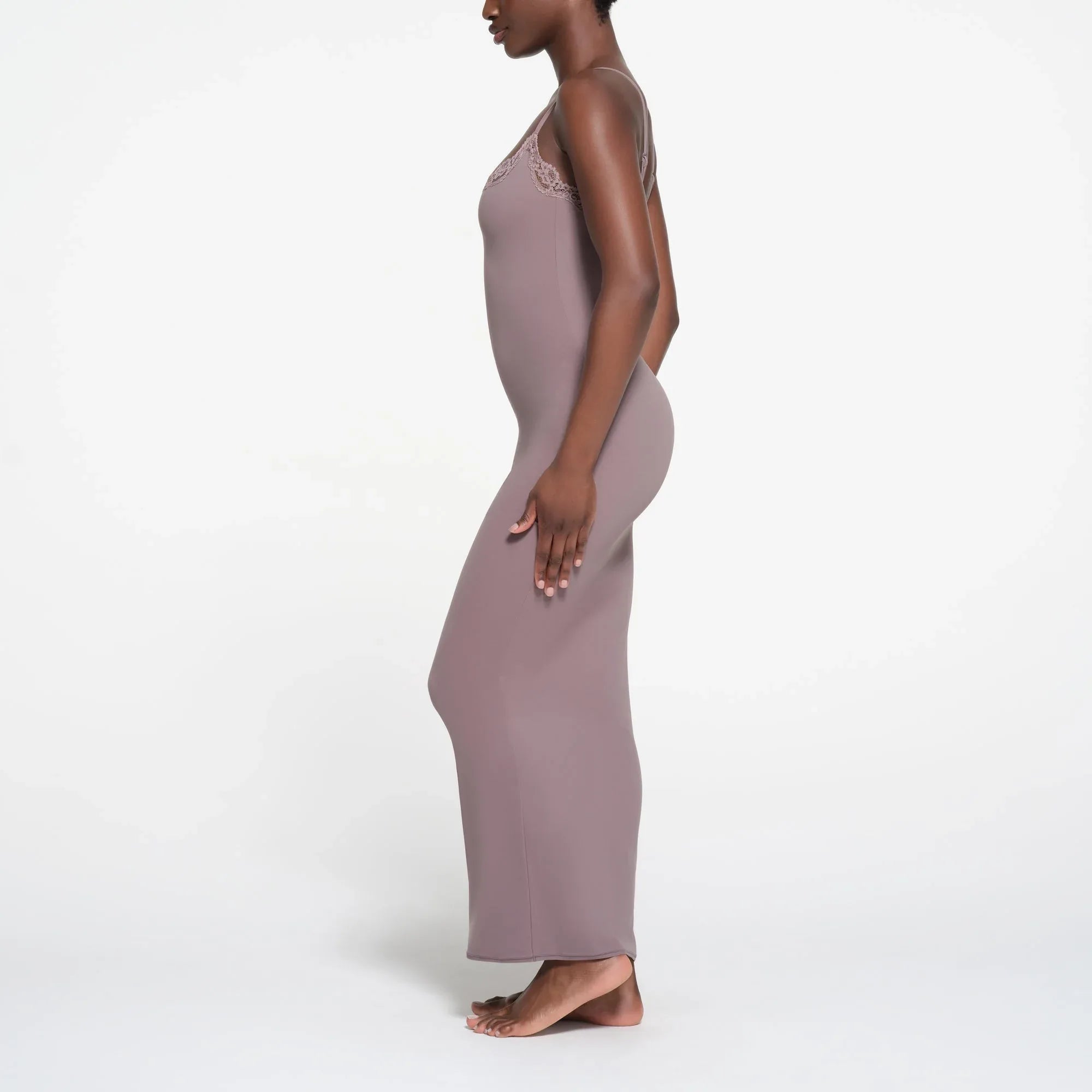 SKIMS FITS EVERYBODY LACE LONG SLIP DRESS | ZINC - ELBİSE - My Suti