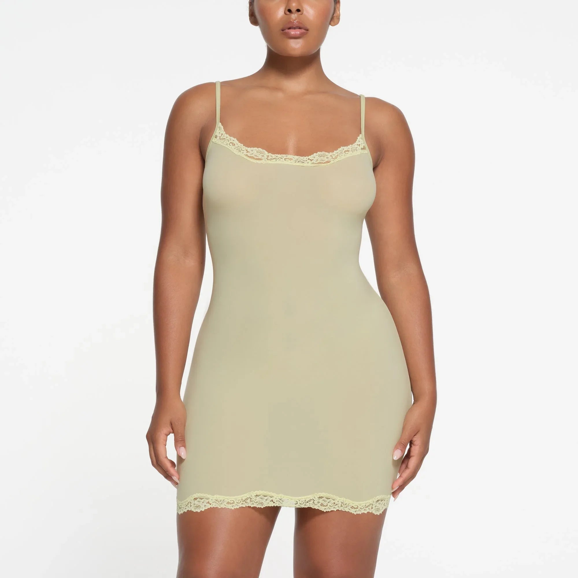 SKIMS FITS EVERYBODY LACE SLIP DRESS | SAGE - ELBİSE - My Suti