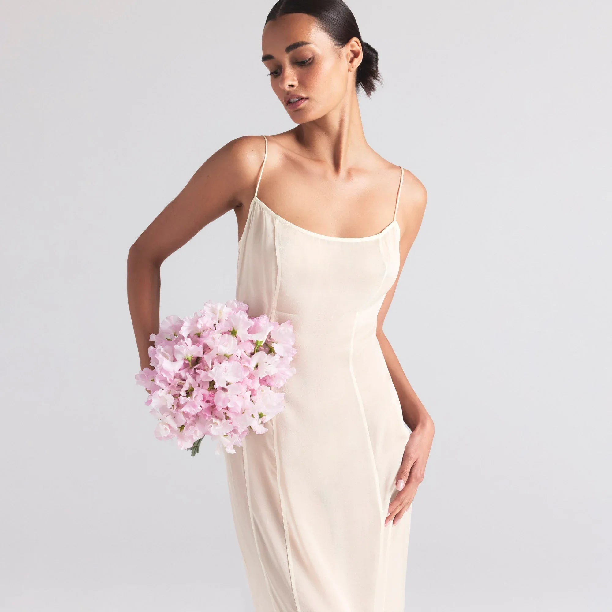 SKIMS ROMANCE LONG SLIP DRESS | IVORY - ELBİSE - My Suti