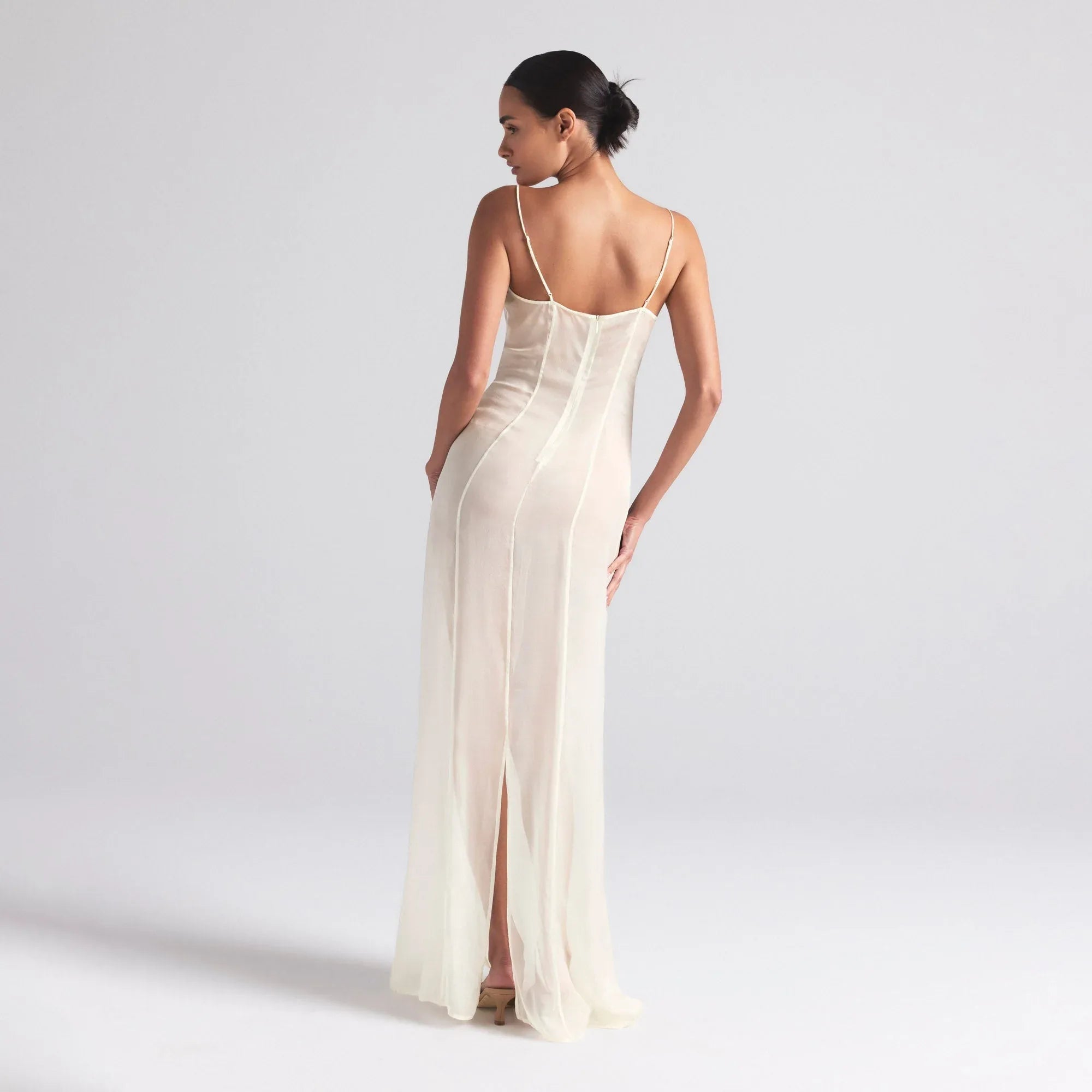 SKIMS ROMANCE LONG SLIP DRESS | IVORY - ELBİSE - My Suti
