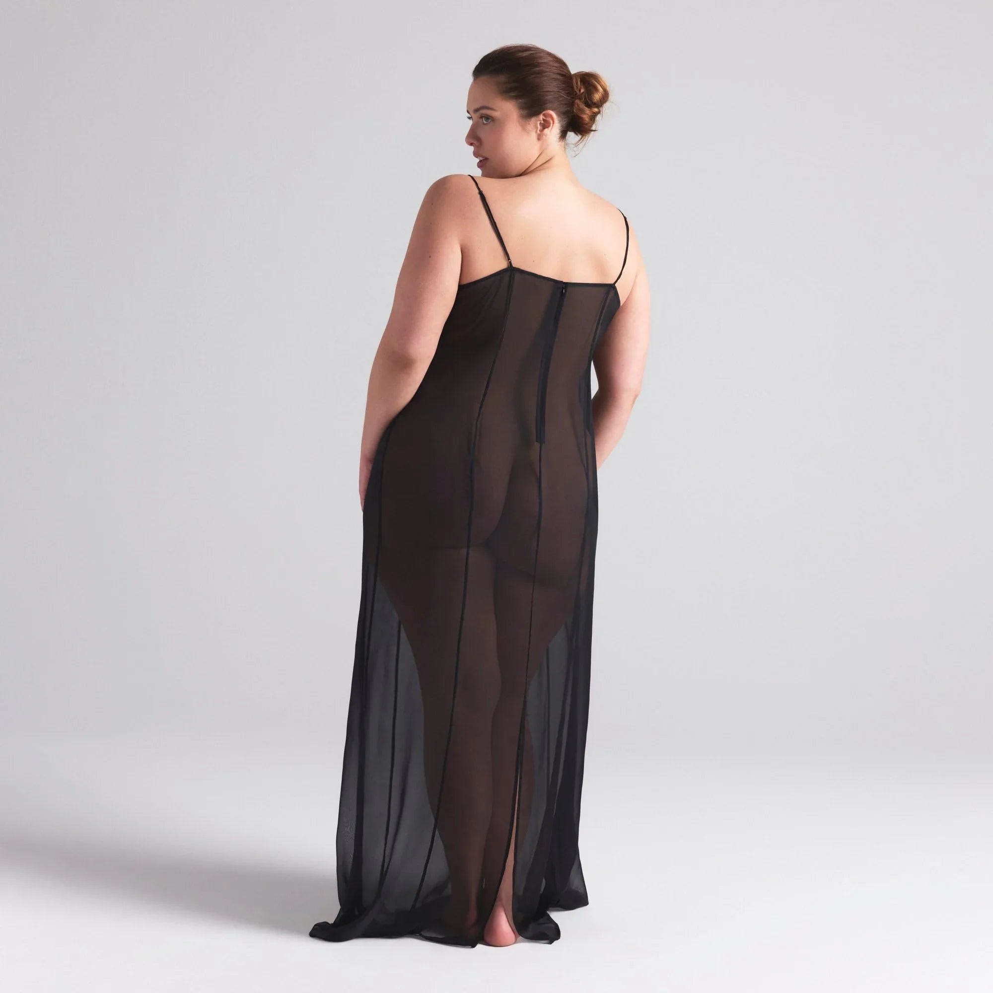 SKIMS ROMANCE LONG SLIP DRESS | ONYX - ELBİSE - My Suti
