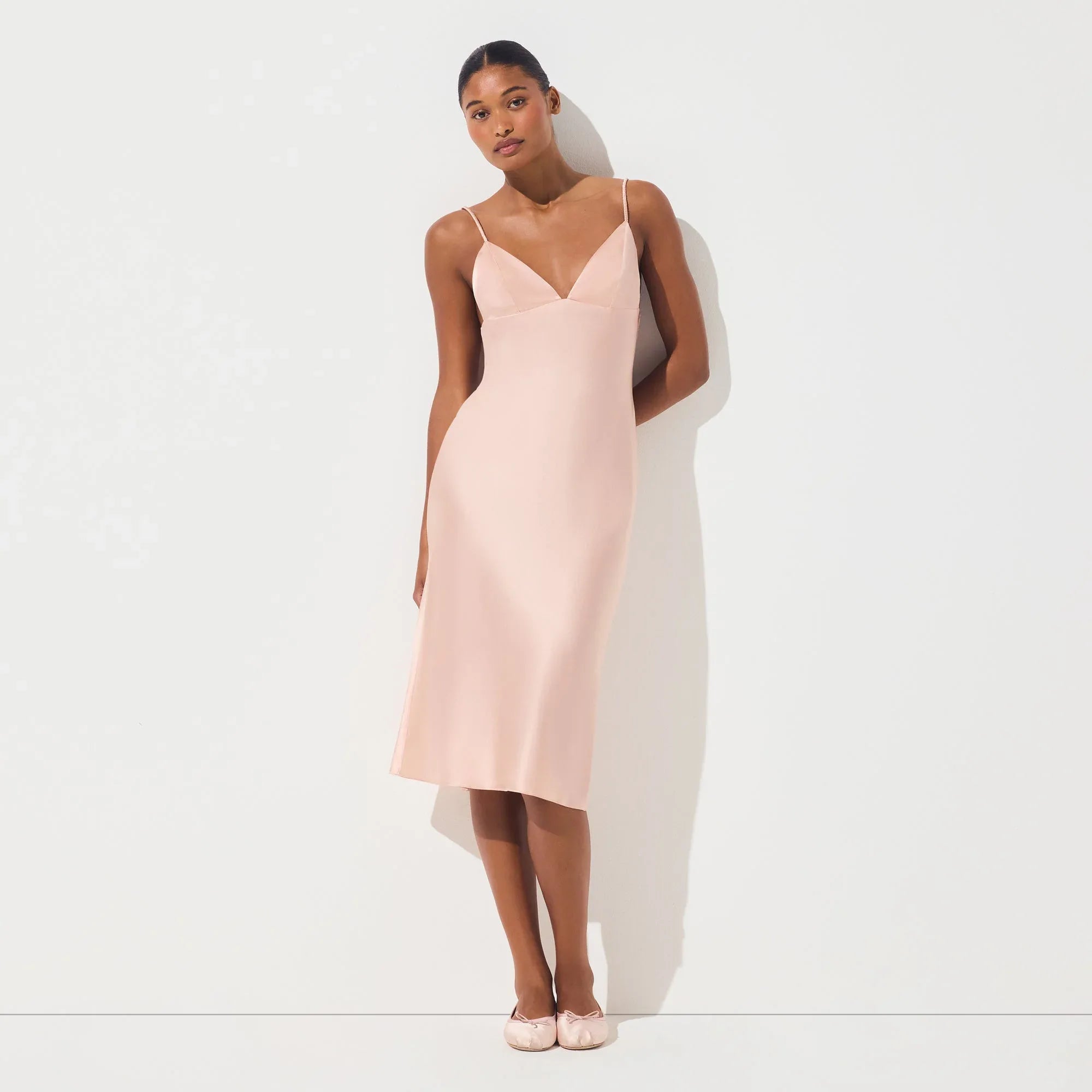 SKIMS SILK MIDI DRESS | VILLA - ELBİSE - My Suti