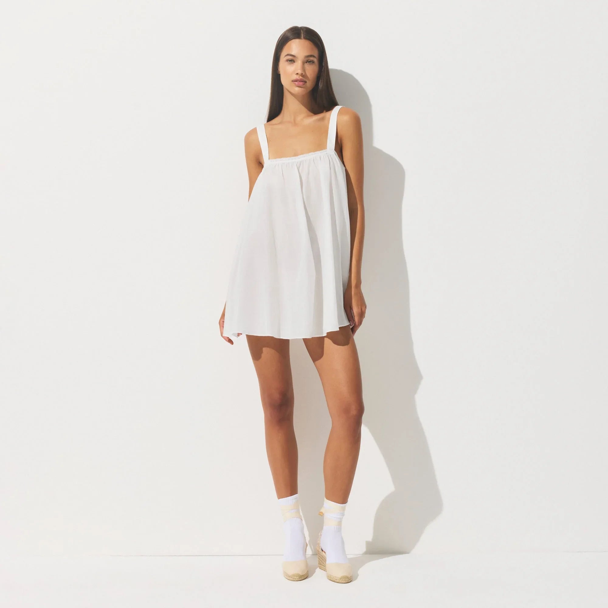 SKIMS COTTON VOILE MINI DRESS | MARBLE - ELBİSE - My Suti