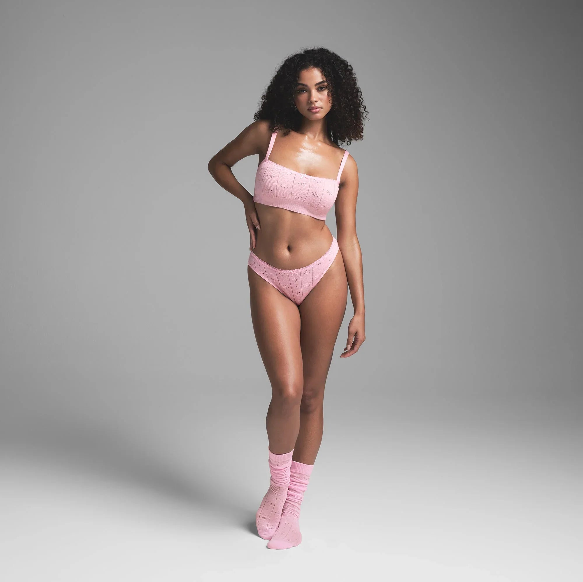 SKIMS SWEATER POINTELLE BRALETTE | BABY PINK - SÜTYEN - My Suti