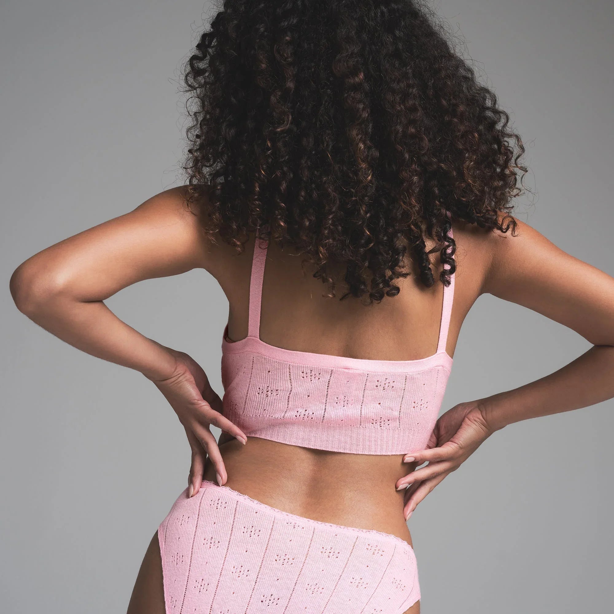 SKIMS SWEATER POINTELLE BRALETTE | BABY PINK - SÜTYEN - My Suti