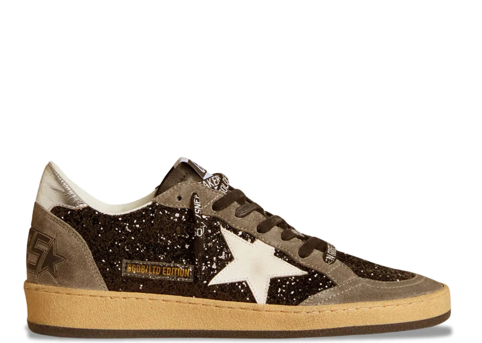 Golden Goose Ball-Star Black Glitter Gray White - My Suti