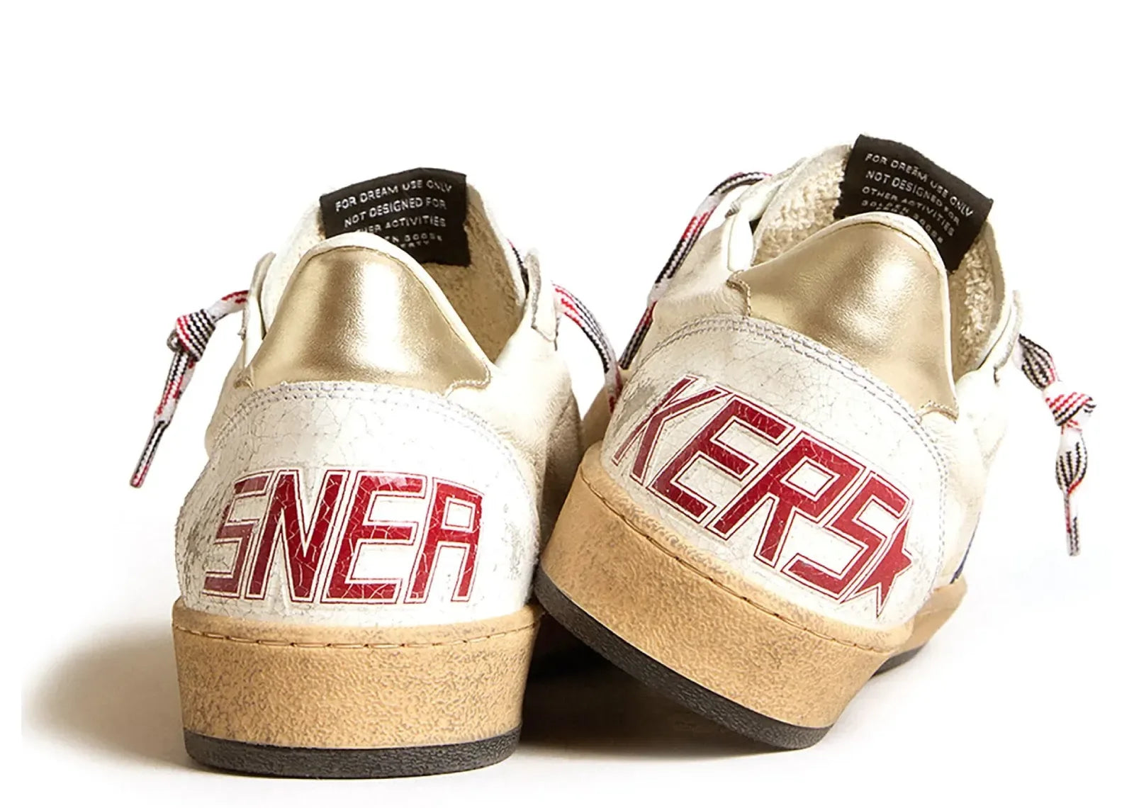 Golden Goose Ball-Star White Nappa Blue Star Platinum Heel - My Suti