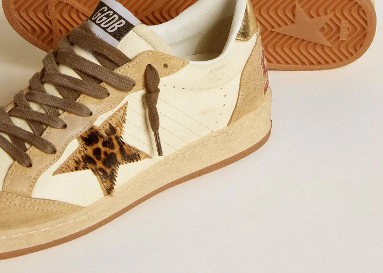 Golden Goose Ball-Star White Nappa Sand Suede - My Suti