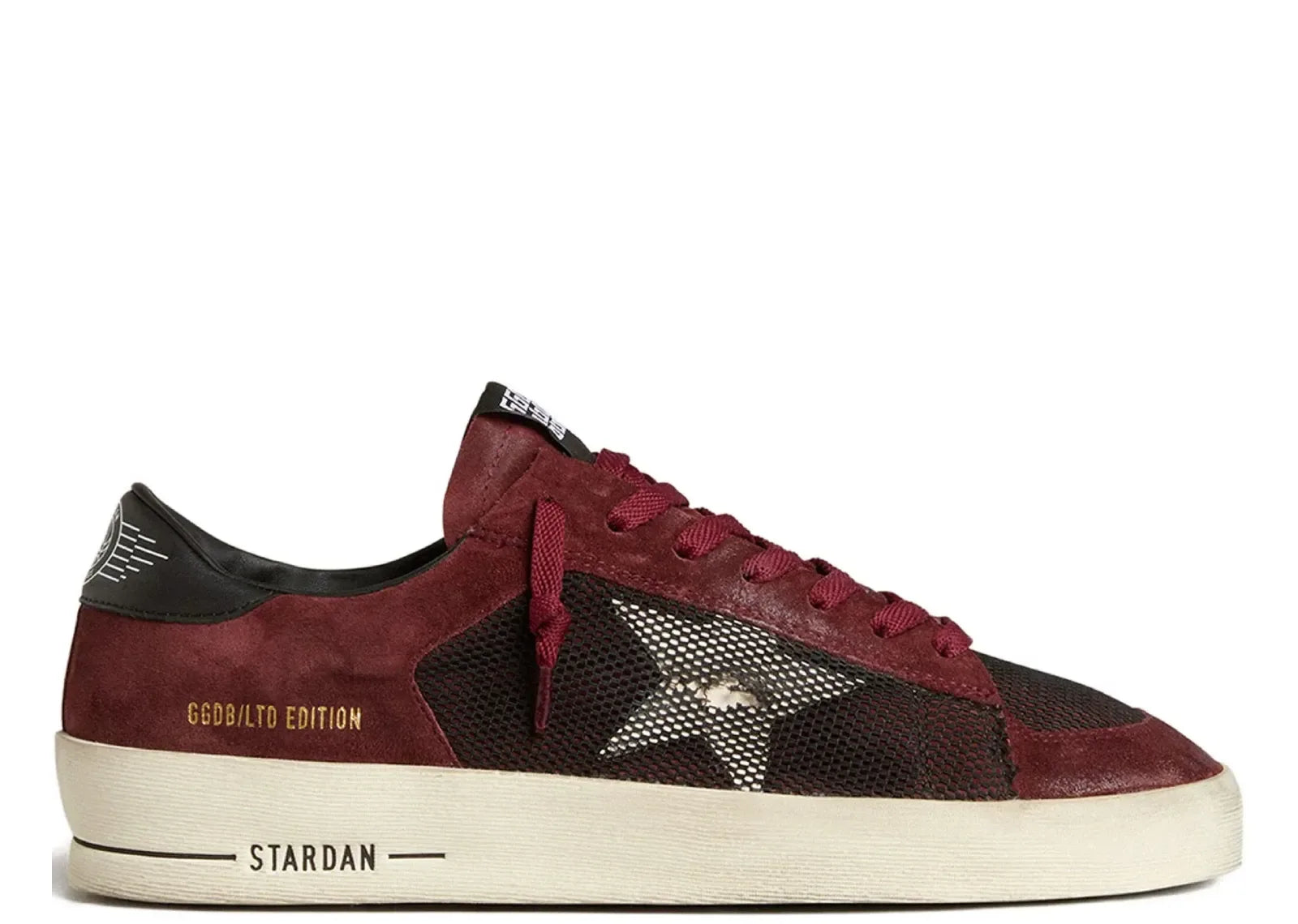Golden Goose Stardan Bordeaux Black Suede Mesh - My Suti
