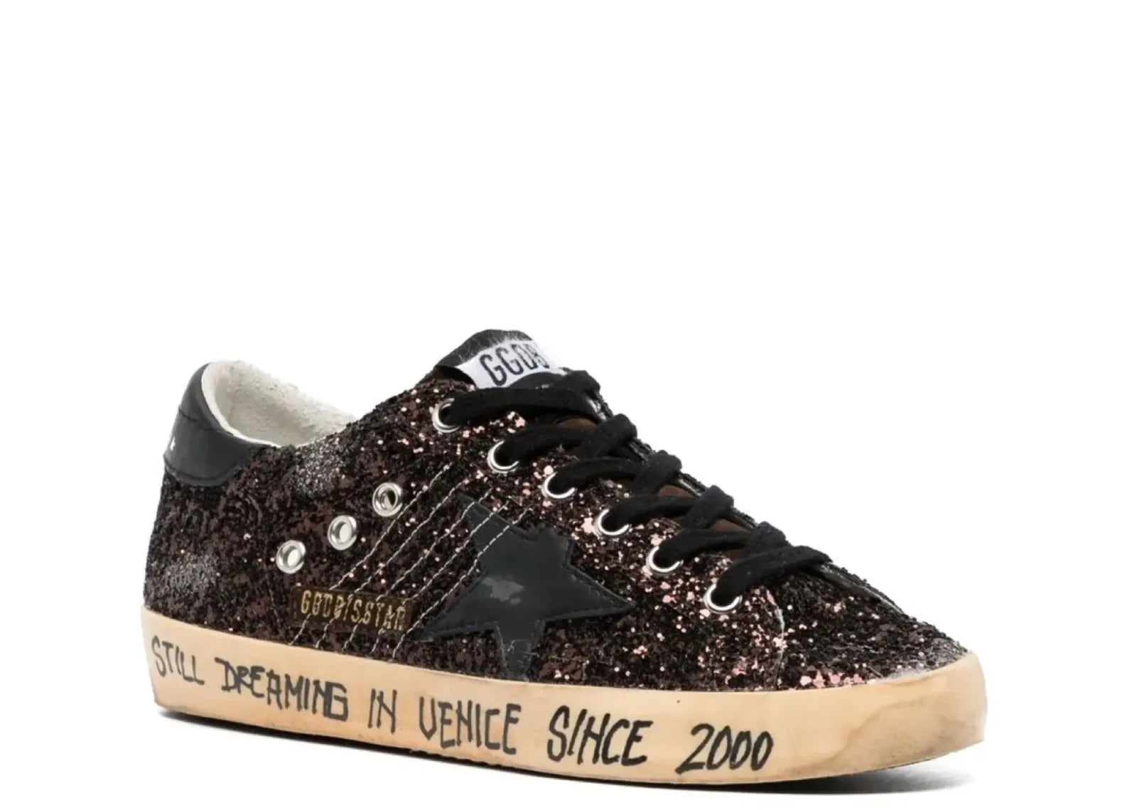 Golden Goose Super-Star Dark Brown Glitter - My Suti