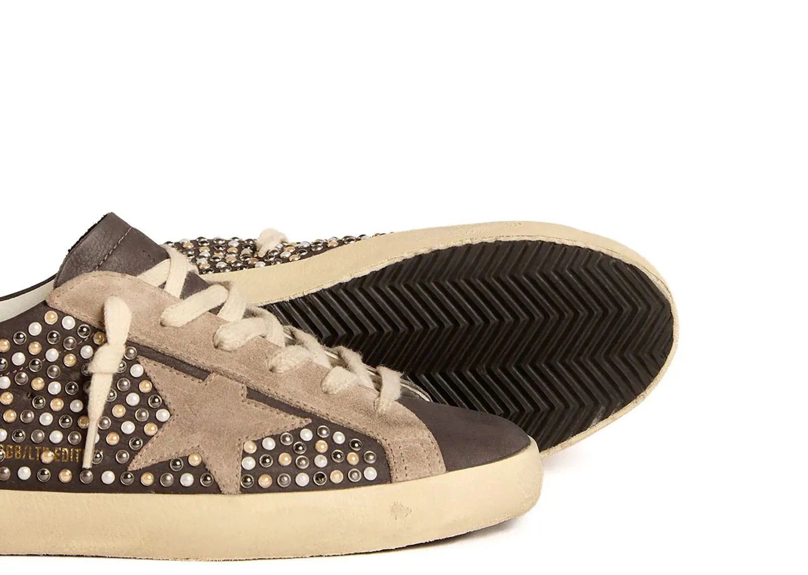 Golden Goose Super-Star Gray Swarovski Pearls Dove - My Suti