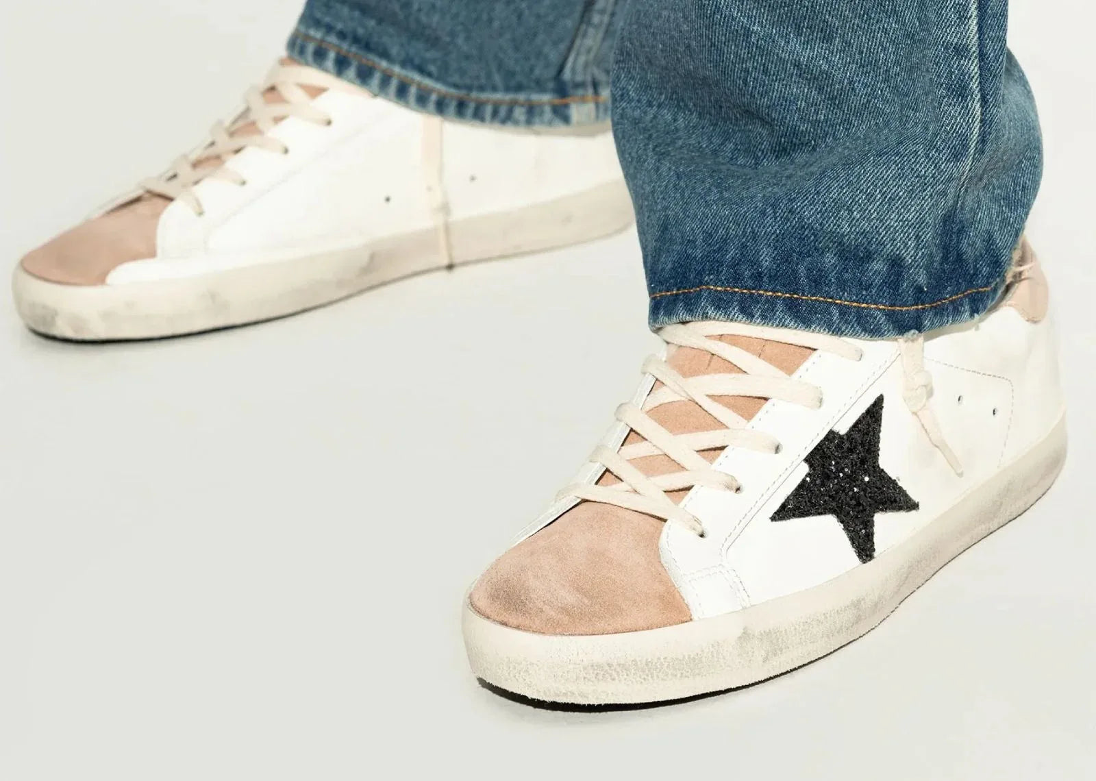 Golden Goose Super-Star Milk Pink Dark Blue - My Suti