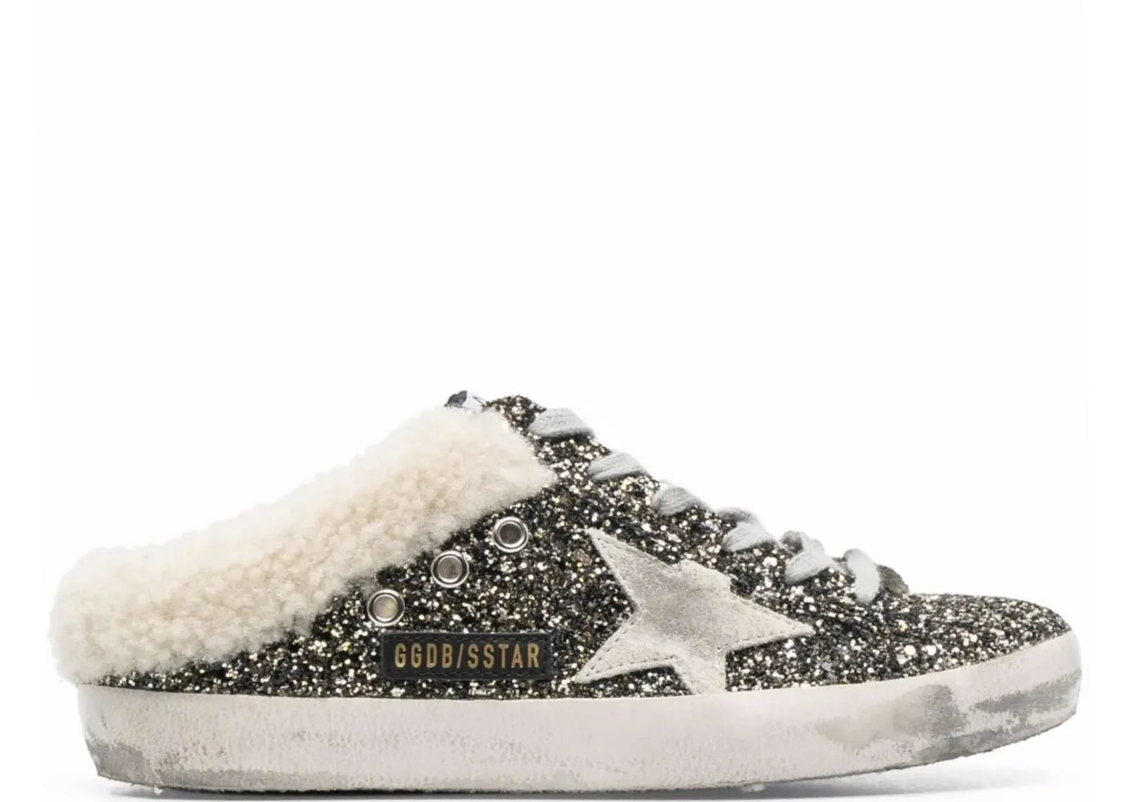 Golden Goose Super-Star Sabot Glitter Shearling - My Suti