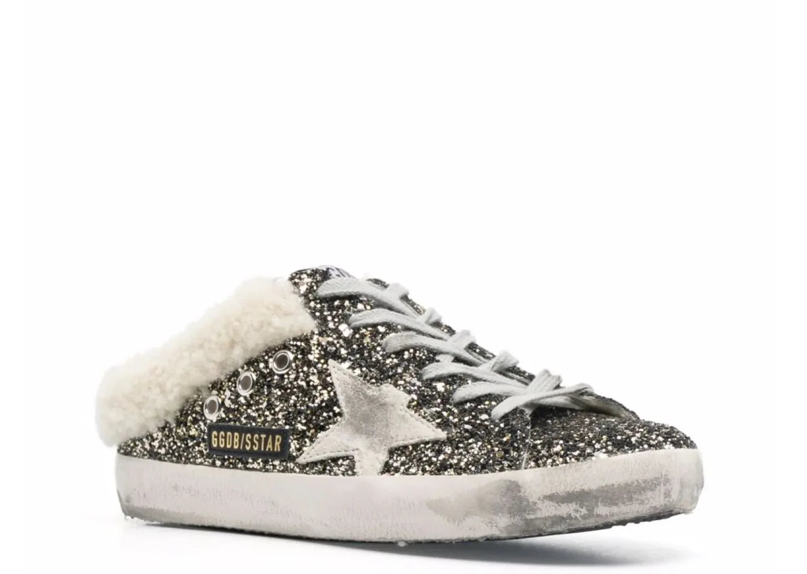 Golden Goose Super-Star Sabot Glitter Shearling - My Suti