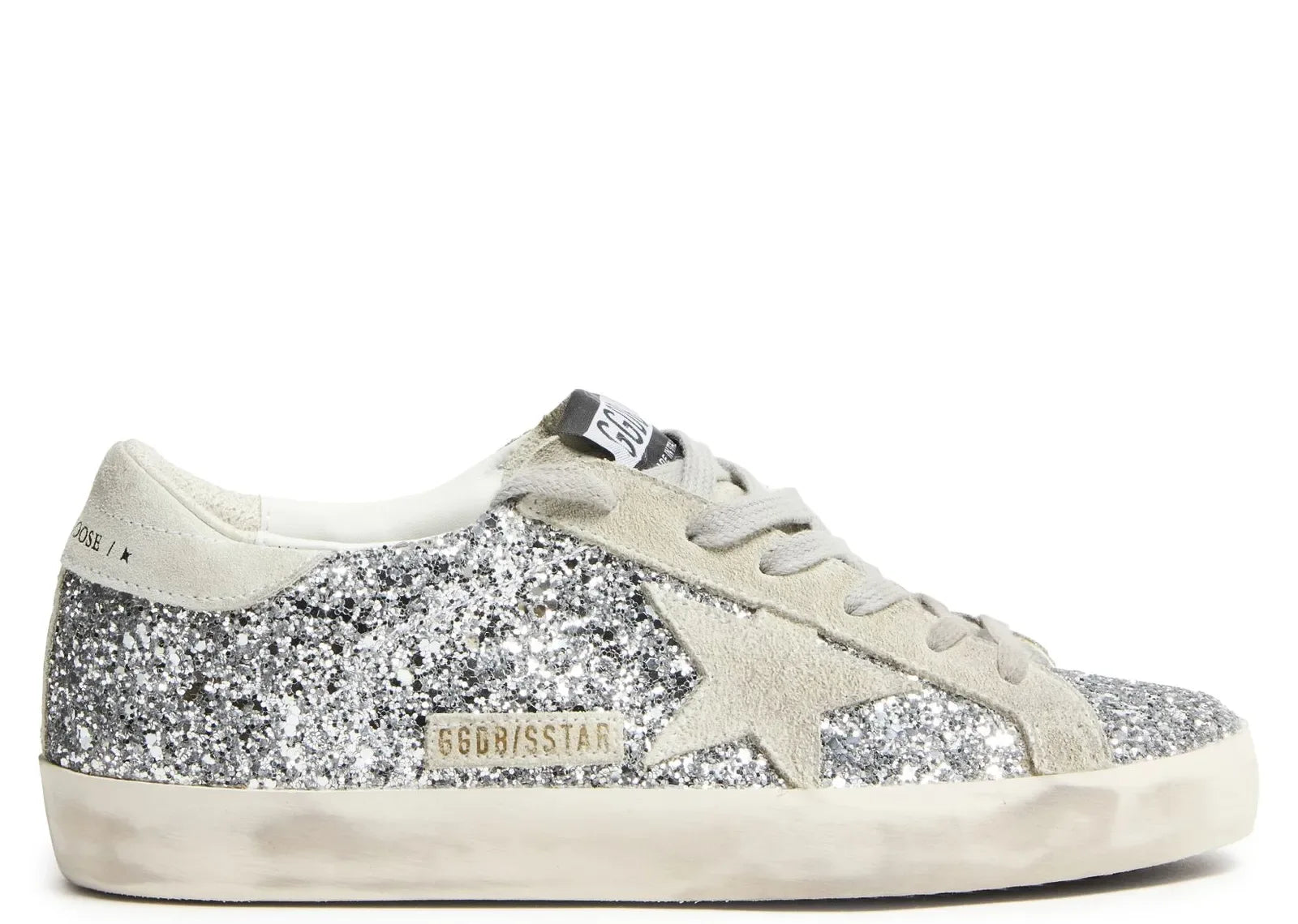 Golden Goose Super-Star Silver Glitter Ice Gray - My Suti