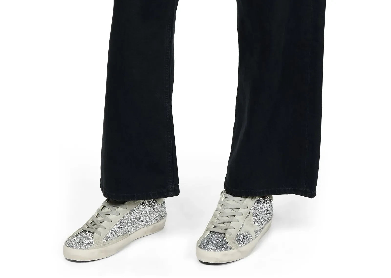 Golden Goose Super-Star Silver Glitter Ice Gray - My Suti