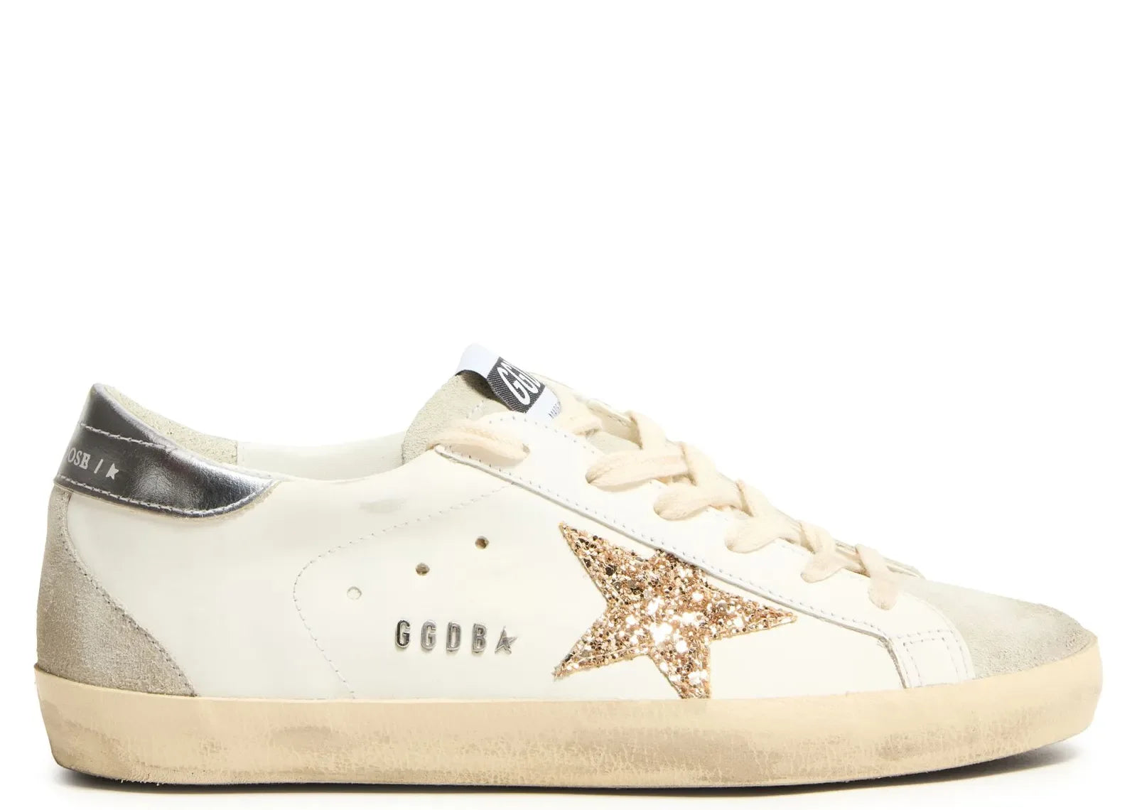 Golden Goose Super-Star White Ice Gray Gold Glitter - My Suti