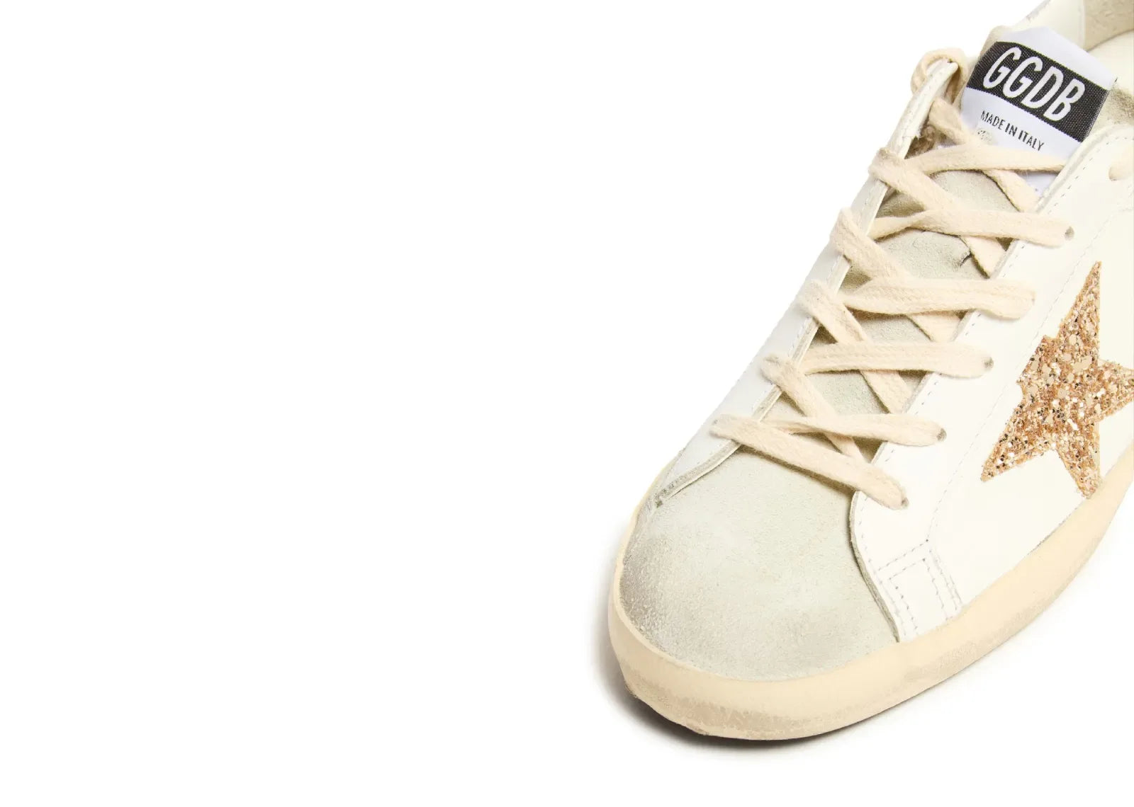Golden Goose Super-Star White Ice Gray Gold Glitter - My Suti