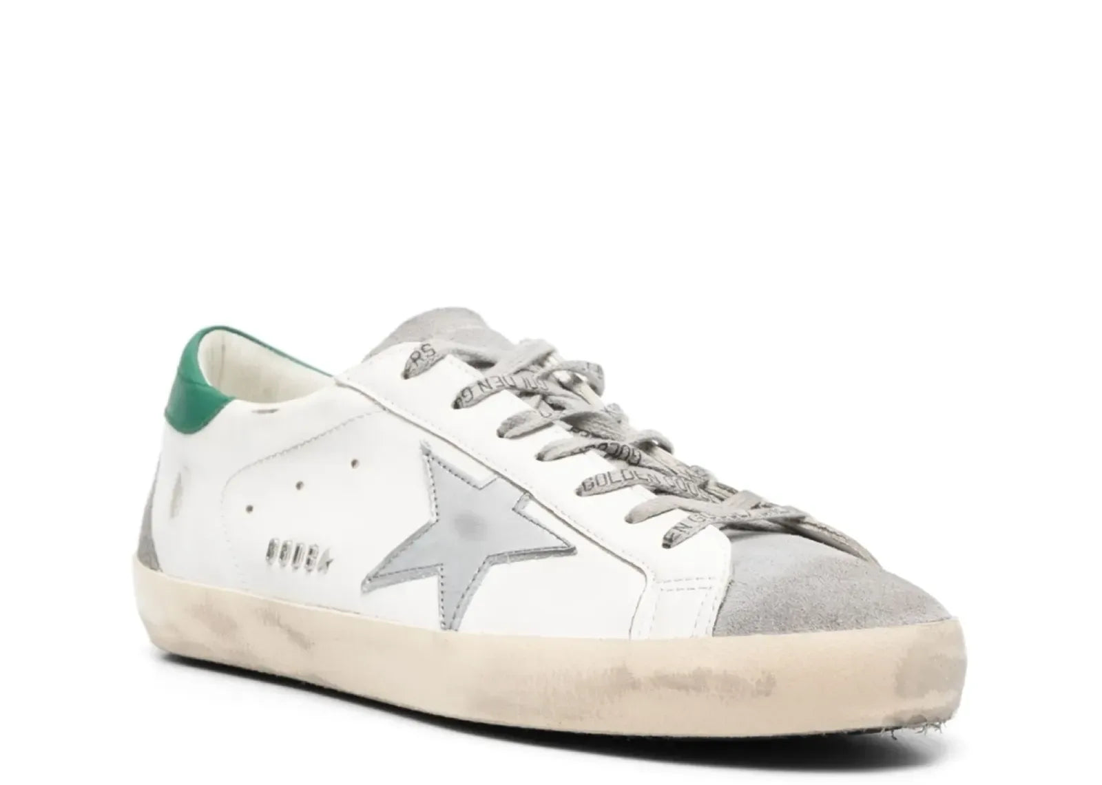 Golden Goose Super-Star White Silver Heel - My Suti