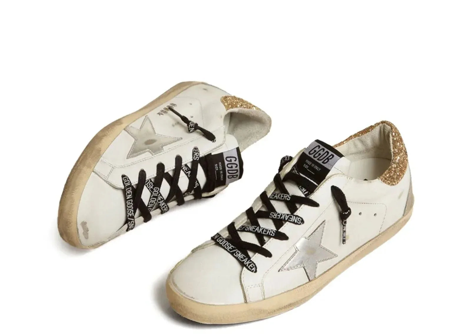 Golden Goose Super-Star With Glittery Heel - My Suti