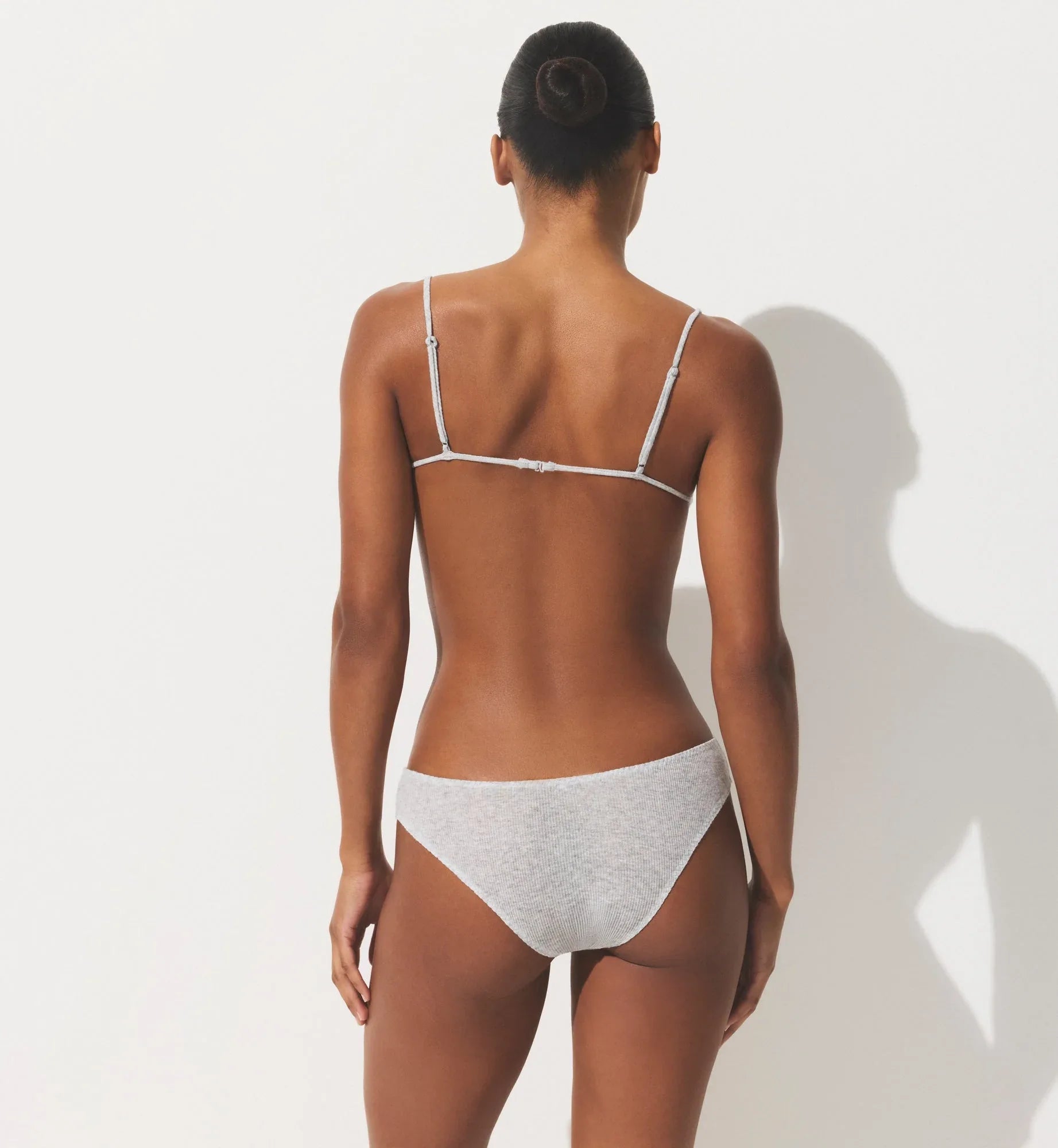 SKIMS SHEER COTTON LOW RISE HIPSTER | LIGHT HEATHER GREY - HİPSTER - My Suti