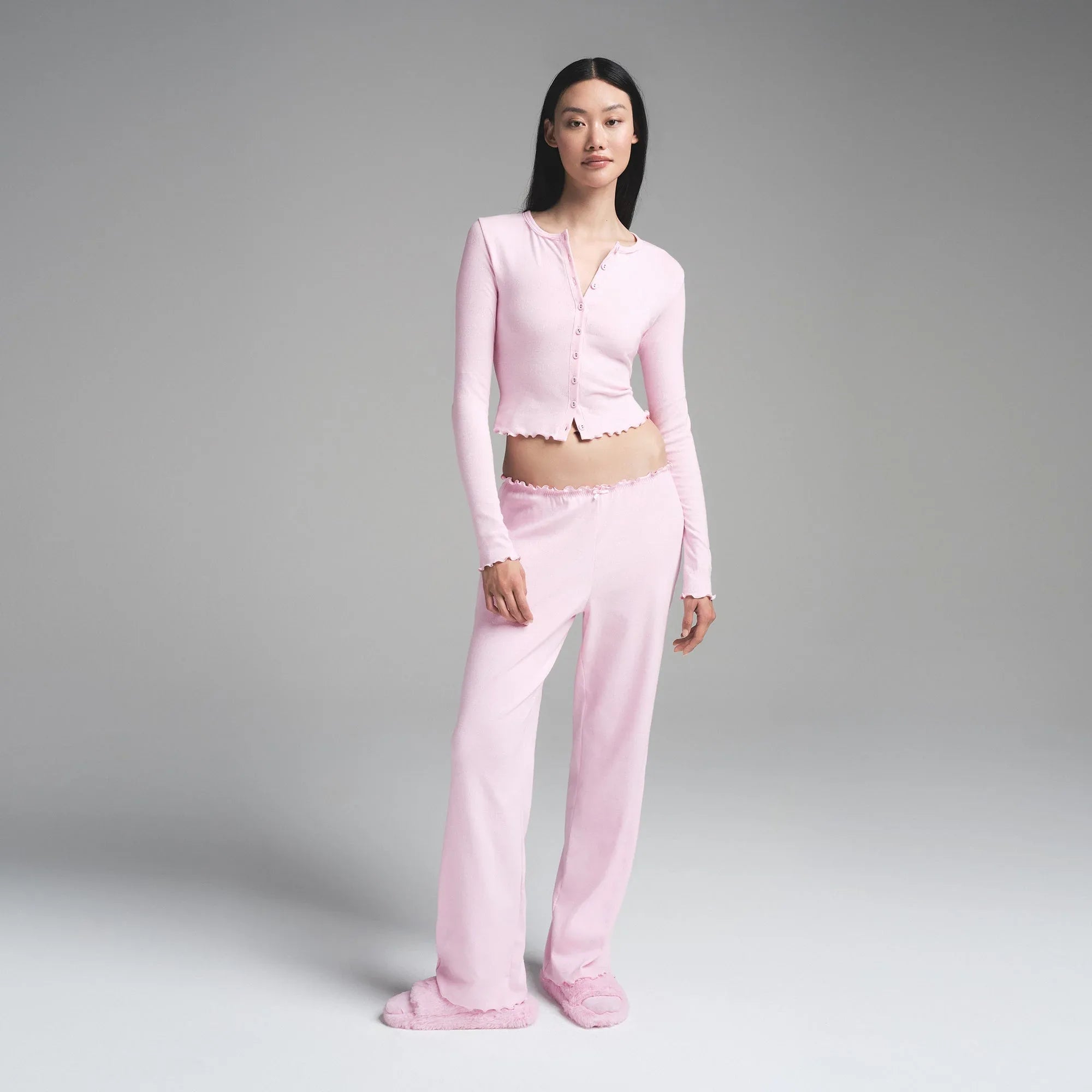 SKIMS LOGO POINTELLE CARDIGAN | CHERRY BLOSSOM - HIRKA - My Suti