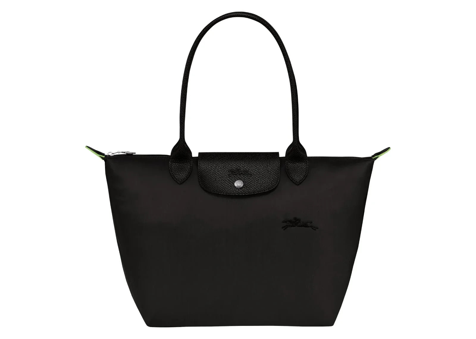 Longchamp Le Pliage Green Medium Tote Bag Black - My Suti