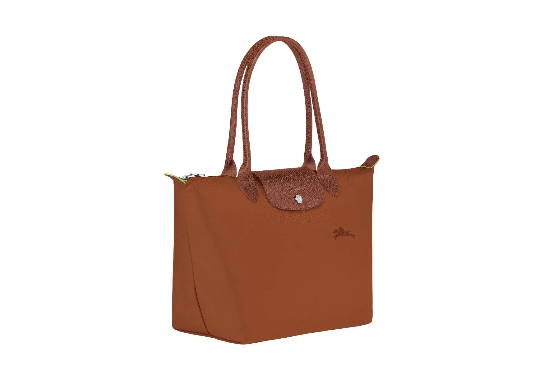 Longchamp Le Pliage Green Medium Tote Bag Cognac - My Suti