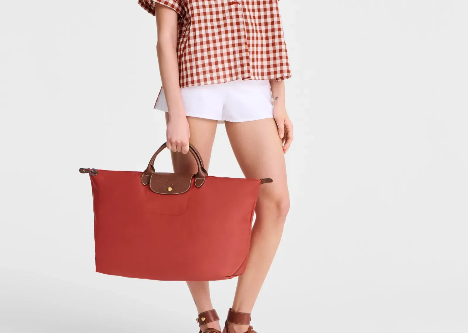 Longchamp Le Pliage Original L Travel Bag Tomato - My Suti