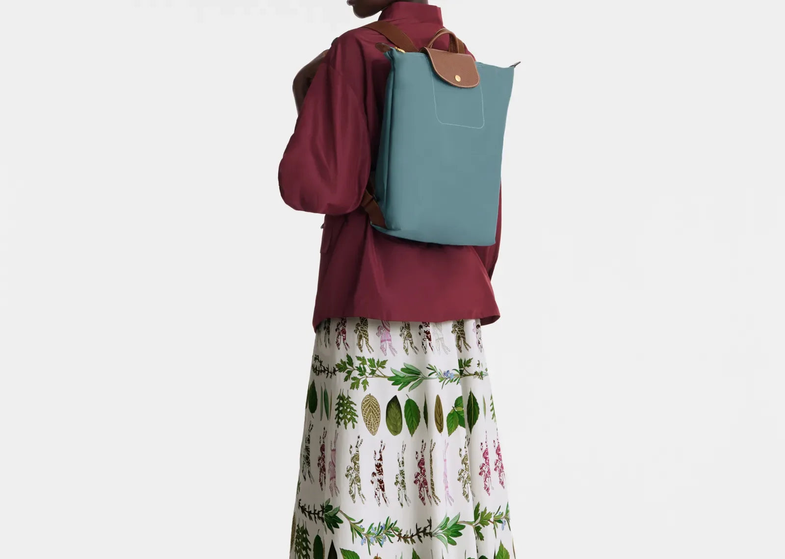 Longchamp Le Pliage Original M Backpack Eucalyptus - My Suti