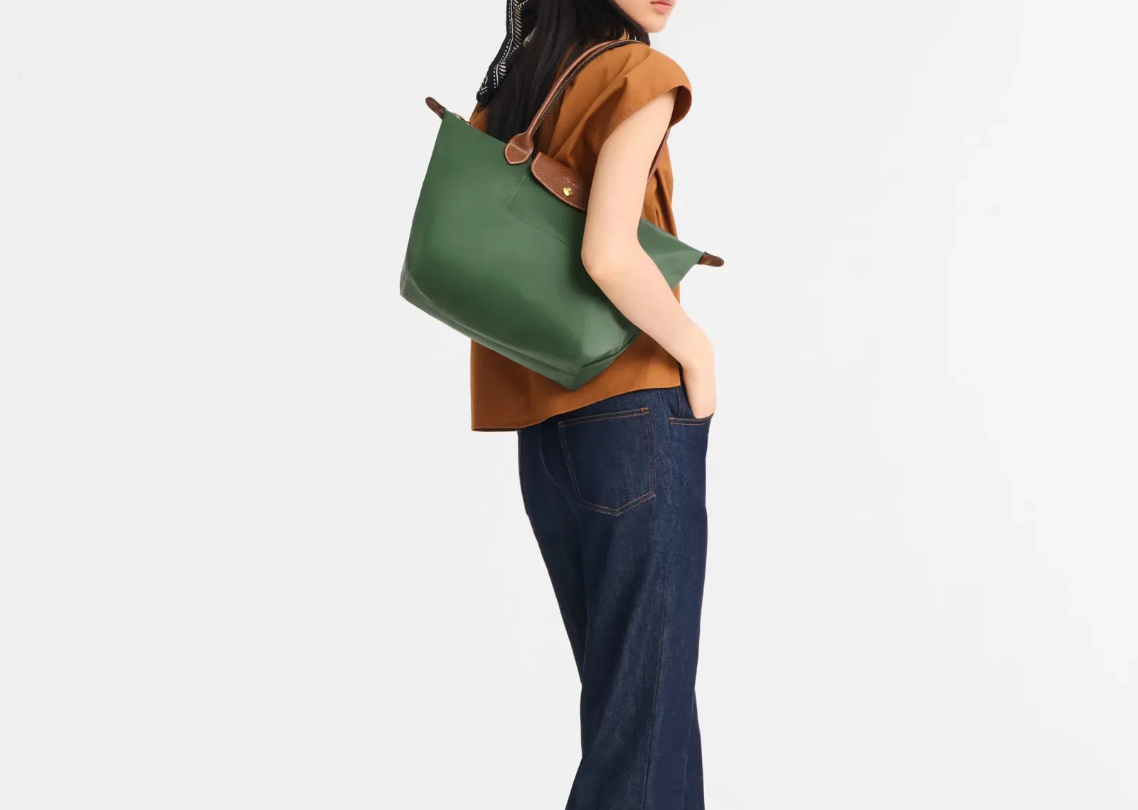 Longchamp Le Pliage Original Medium Tote Bag British Green - My Suti