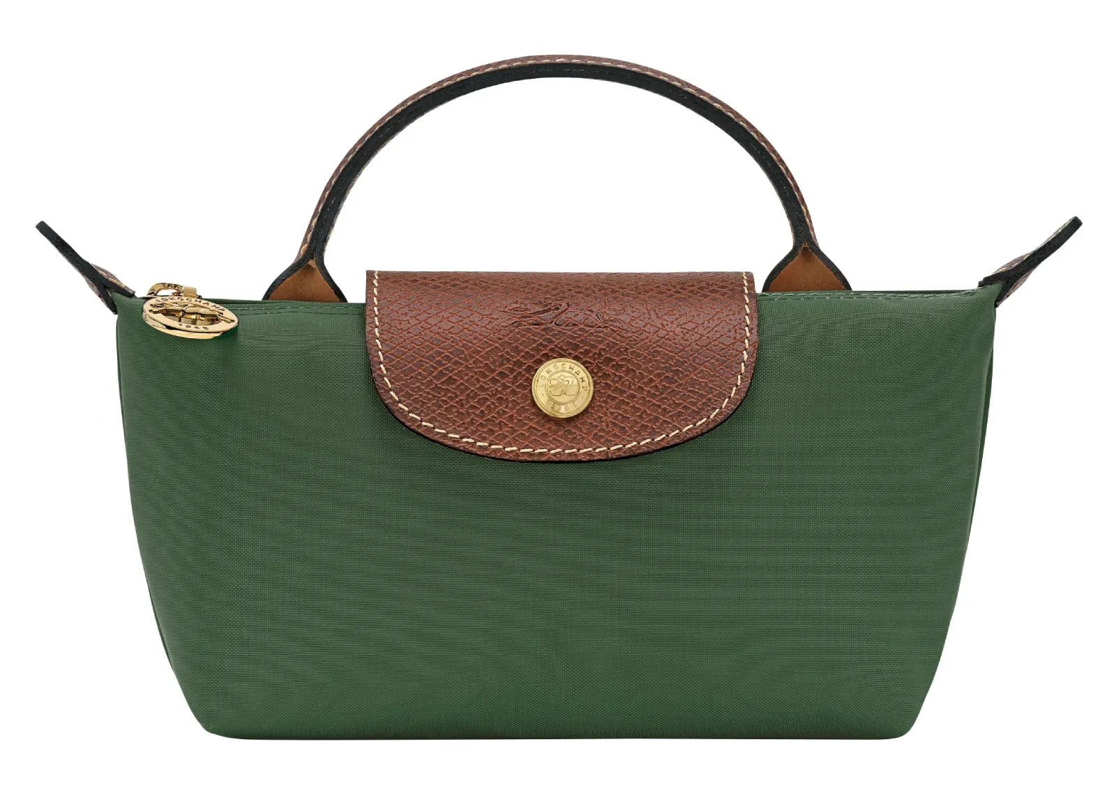 Longchamp Le Pliage Original Pouch With Handle British Green - My Suti