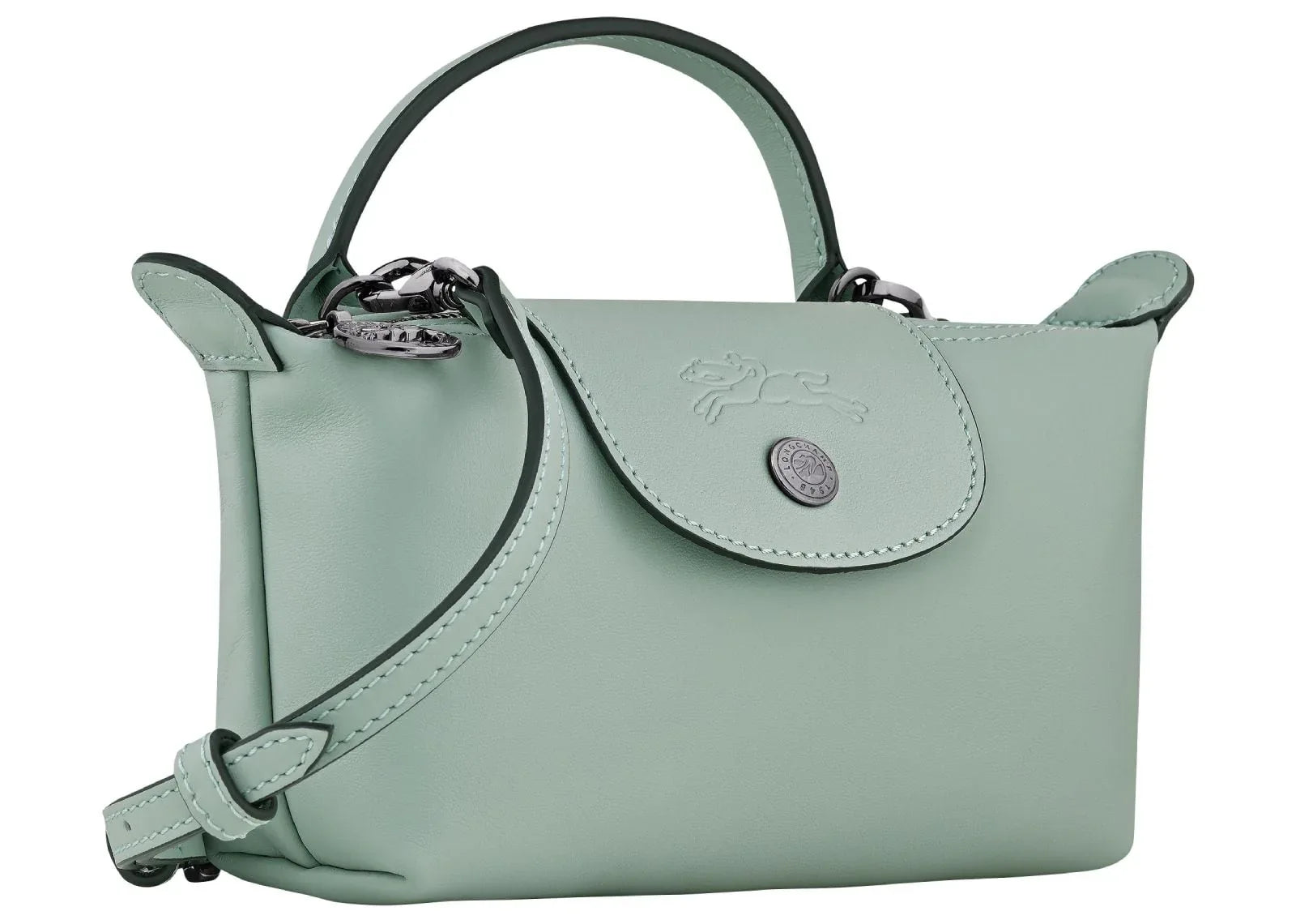 Longchamp Le Pliage Xtra XS Pouch Leather Vervain - My Suti
